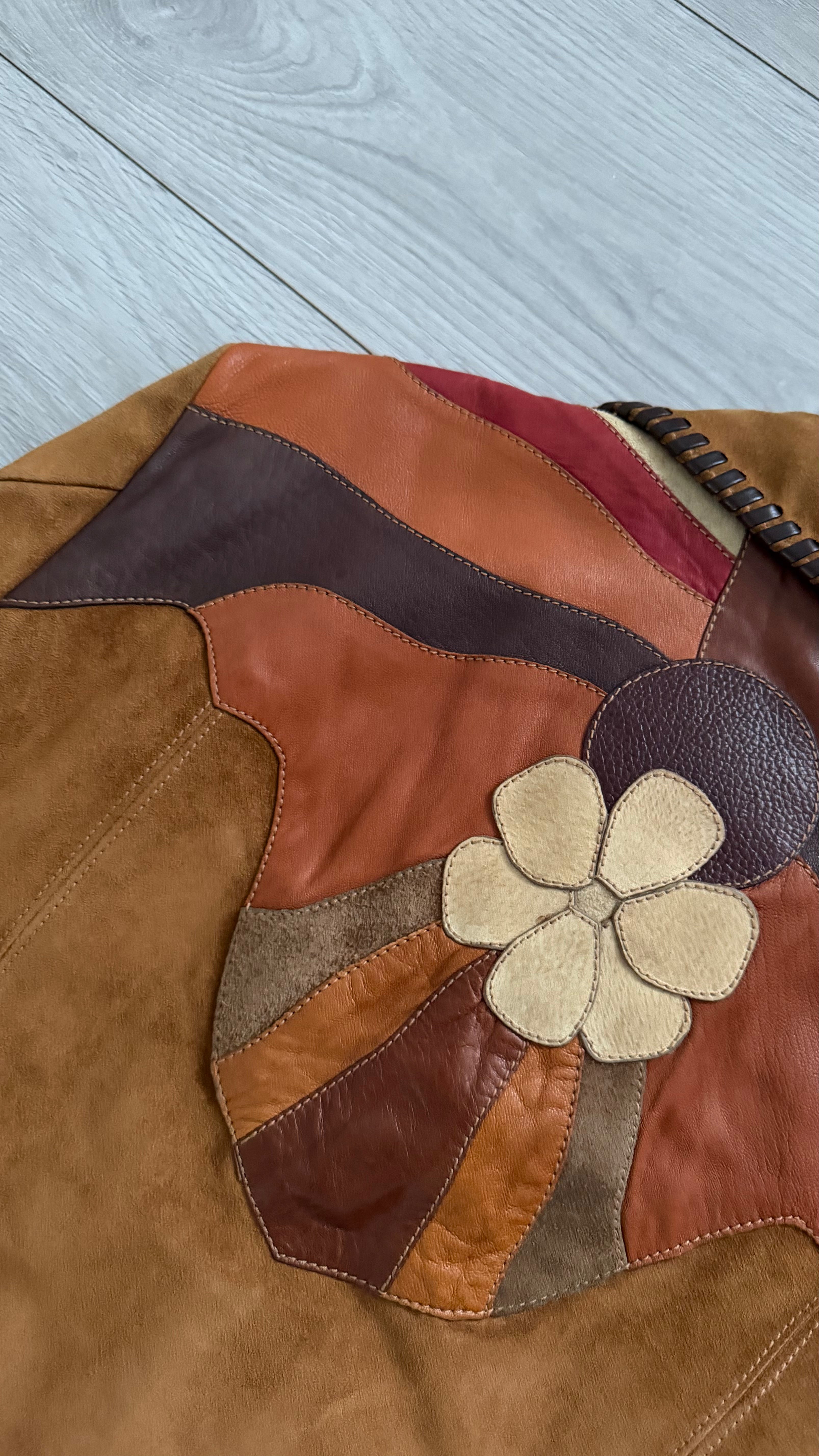Gucci by Tom Ford SS2004 Western Leather Patchwork Jacket  - Size XS Mens