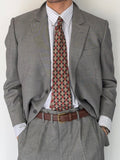 Yves Saint Laurent 1990s 2B Textured Wool Grey Suit - Size L Jacket / 34" Waist