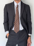 Yves Saint Laurent 1990s 3B Super 120s Wool Grey Pinstriped Suit - Size S Jacket / 31" Waist