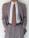 Christian Dior 1980s 2B Pleated Wool Suit - Size L Jacket / 32" Waist