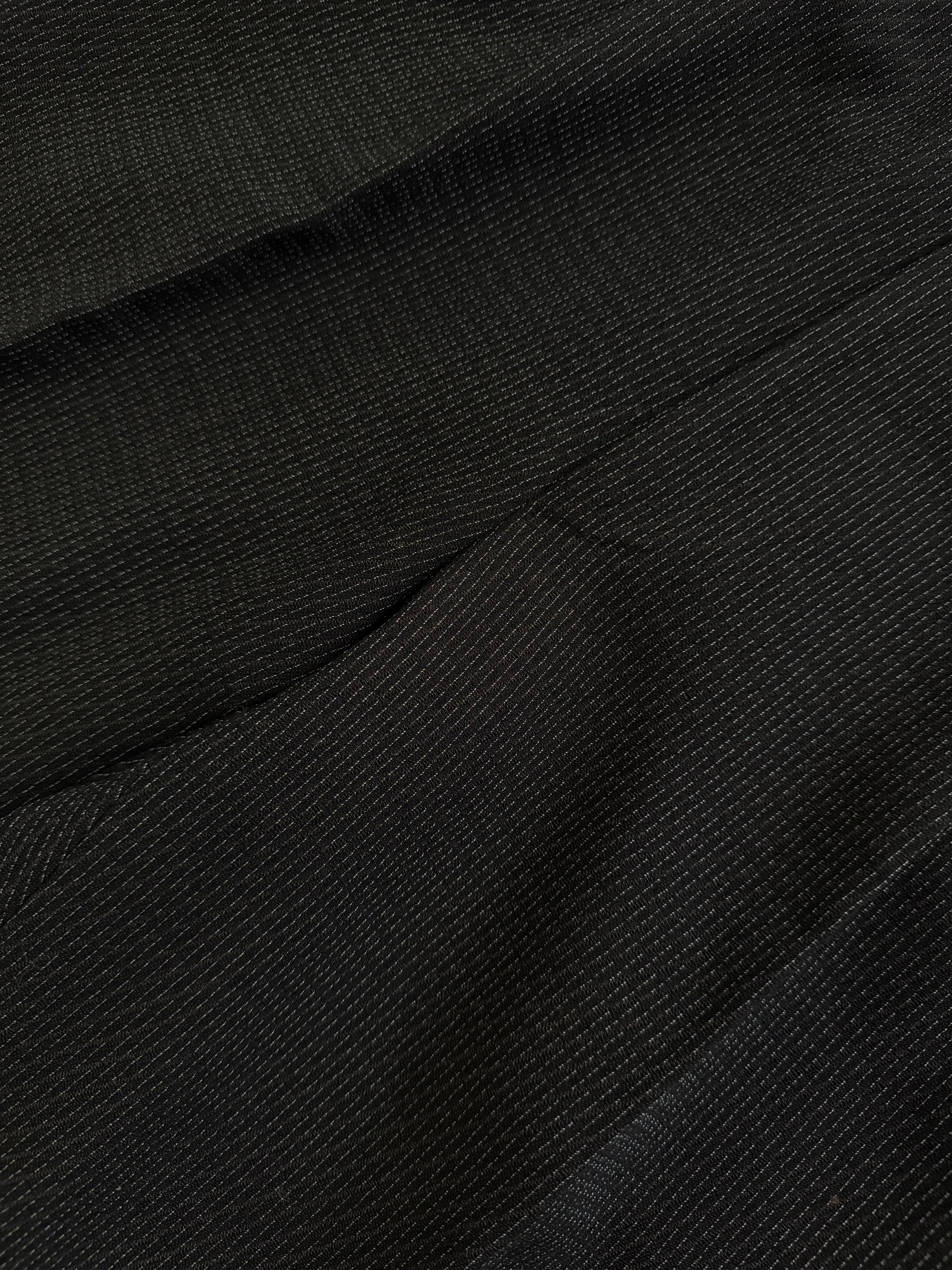 Verri Uomo Armani 1990s Peaked Lapel Double Breasted 6B Wool Textured Brown Suit - Size S Jacket / 32" Waist