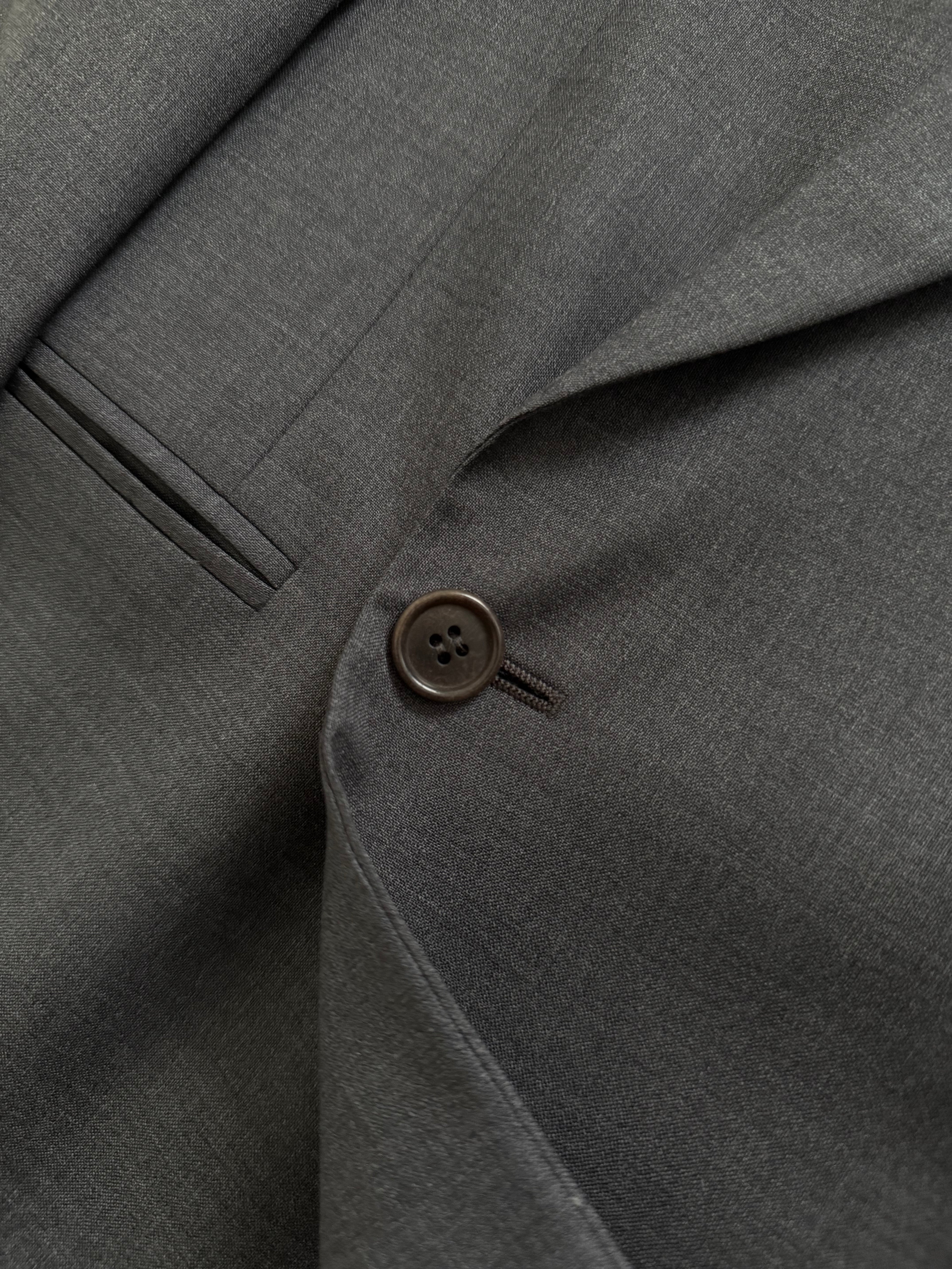 Gianfranco Ferre 1980s Peaked Lapel Double Breasted Pleated Wool Suit - Size S Jacket / 31" Waist