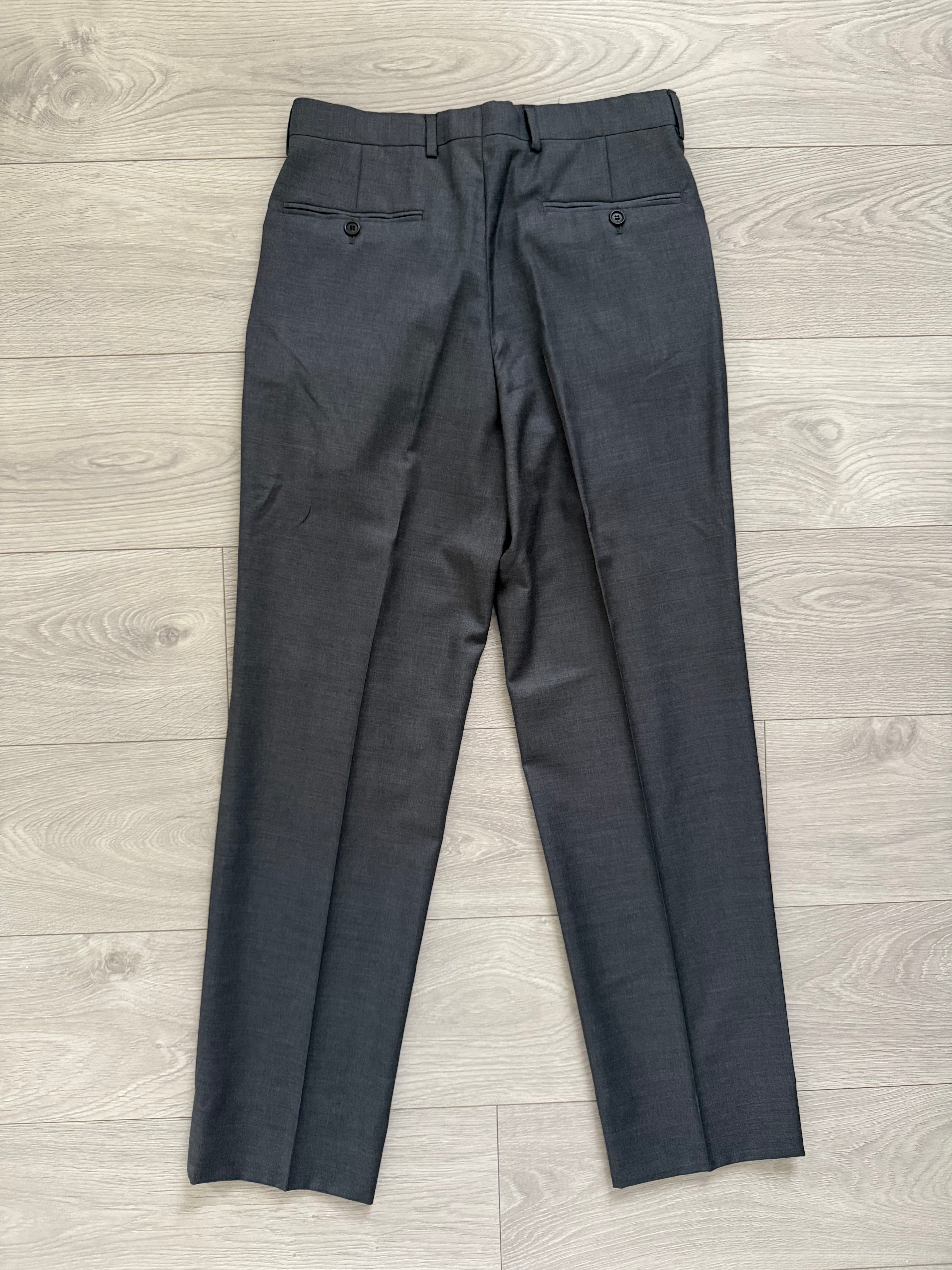 Gianfranco Ferre 1980s Peaked Lapel Double Breasted Pleated Wool Suit - Size S Jacket / 31" Waist