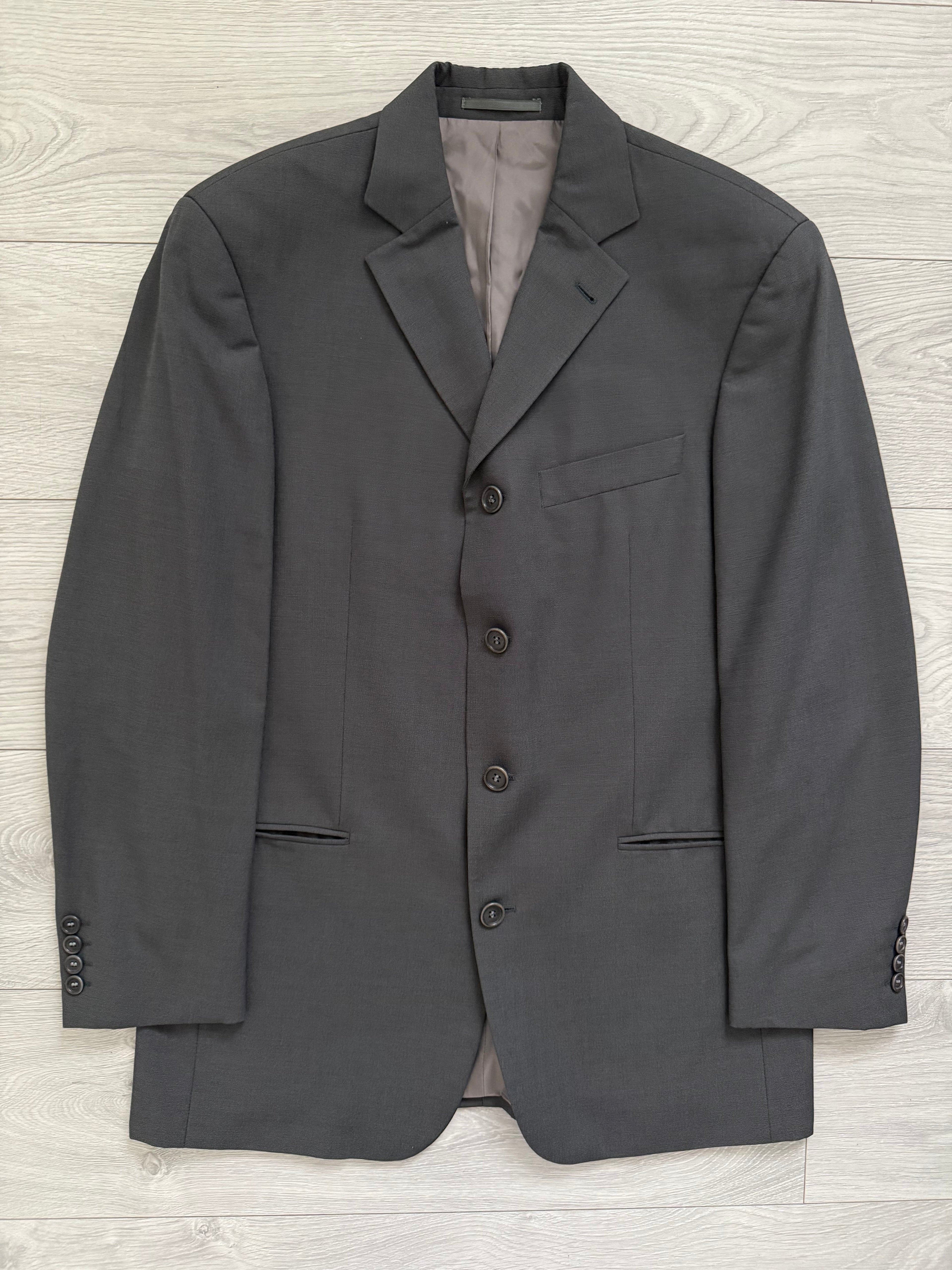 Hugo Boss 1990s 4B Pleated Wool Suit Grey - Size L Jacket / 33" Waist