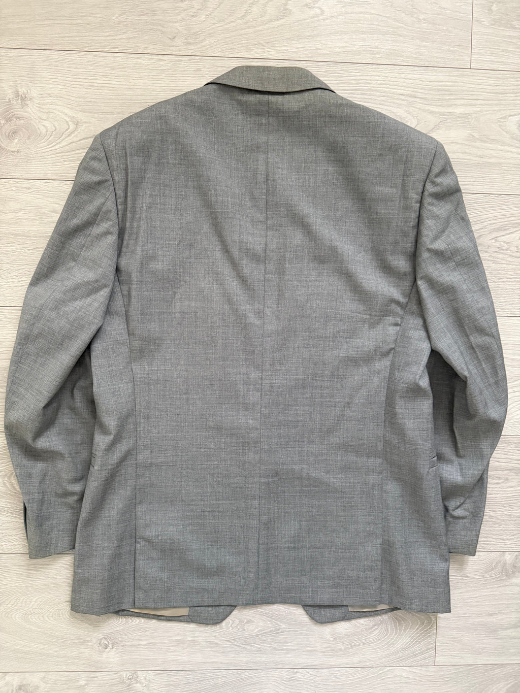 Versace 1980s 1B Pleated Wool Metal Button Grey Suit - Size XL Jacket / 36" Waist