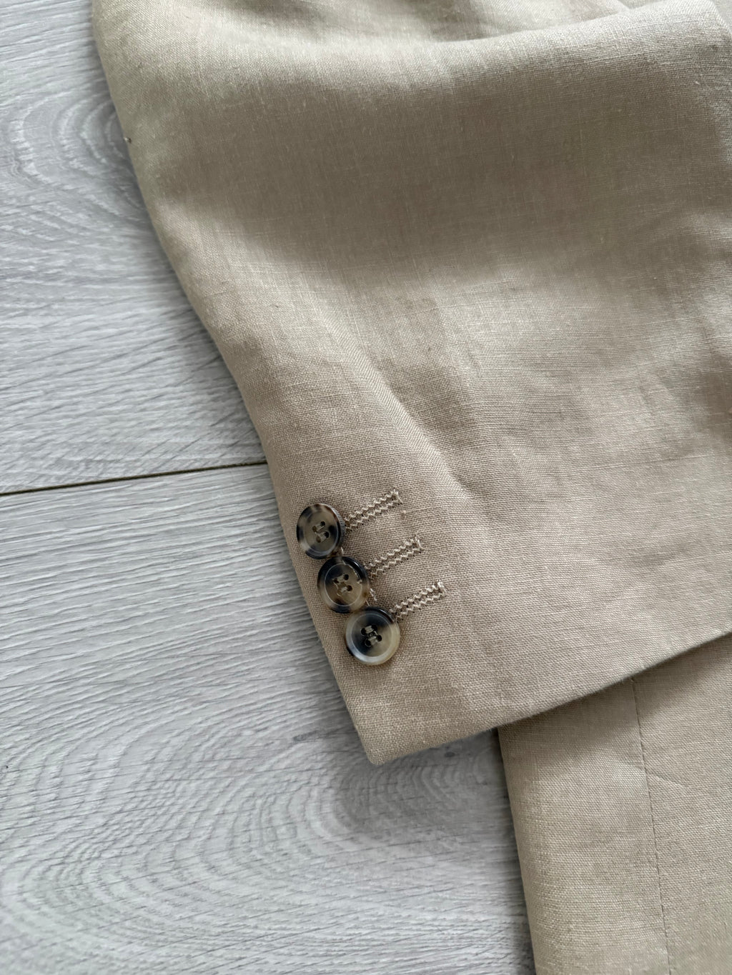 Hugo Boss 1990s 3B Linen Suit - Size XL Jacket / 35" Waist