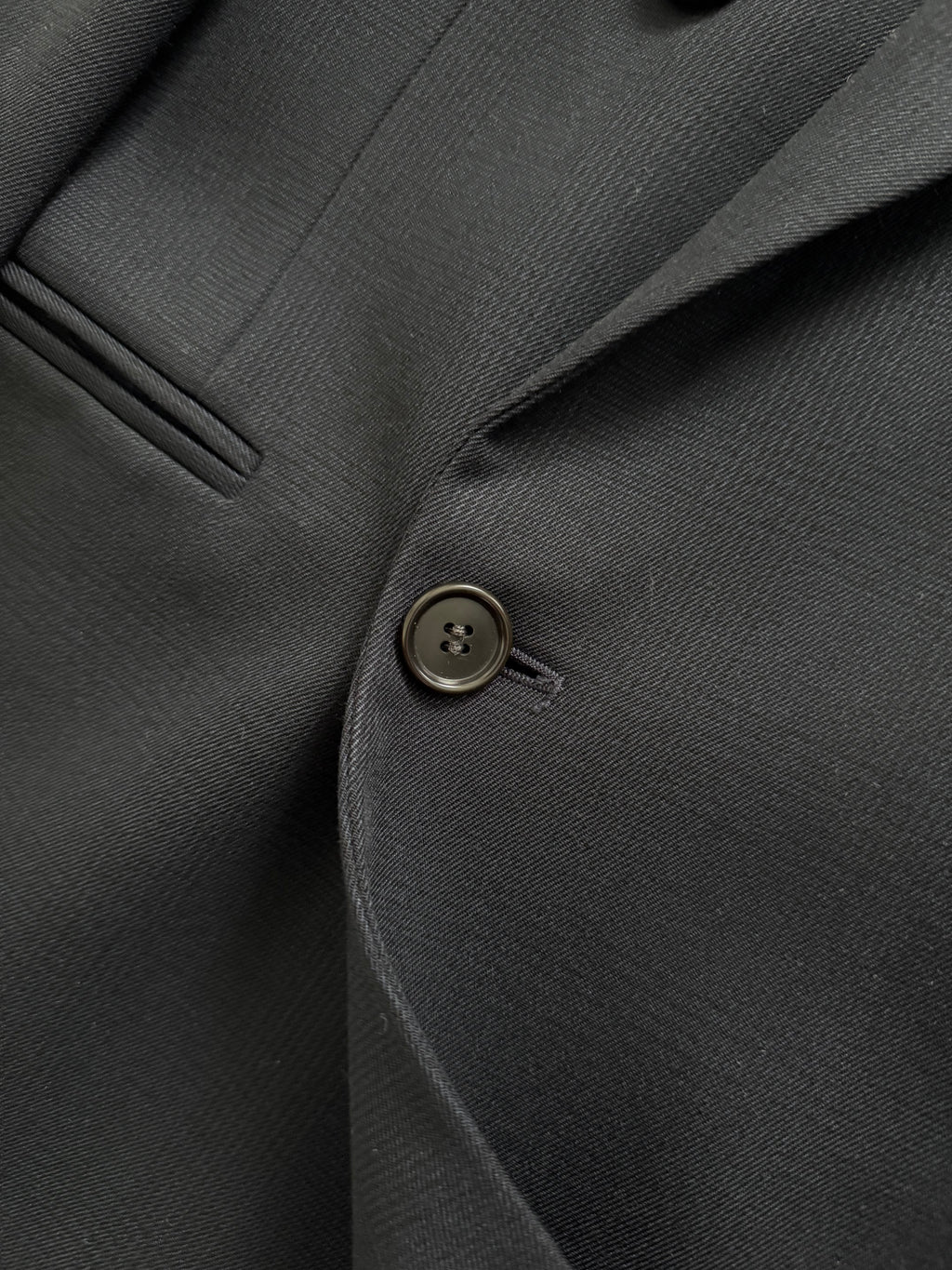 Krizia Armani 1990s Peaked Lapel Double Breasted Pleated Wool Suit Navy - Size M Jacket / 31" Waist