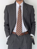 Givenchy 1980s 2B Pleated Wool Cerruti Fabric Grey Suit - Size S Jacket / 32" Waist