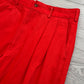 Comme Des Garcons Homme AW1993 Pleated Red Trousers - Size 32