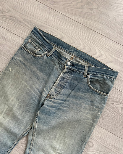 Helmut Lang 1998 Knee Blowout Vintage Denim Jeans - Size 34