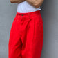 Comme Des Garcons Homme AW1993 Pleated Red Trousers - Size 32