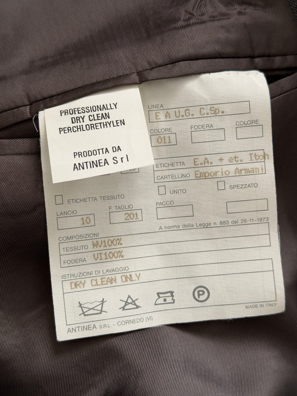 Emporio Armani 1990s Peaked Lapel Double Breasted Double-Pleated Wool Suit Grey - Size M Jacket / 32" Waist