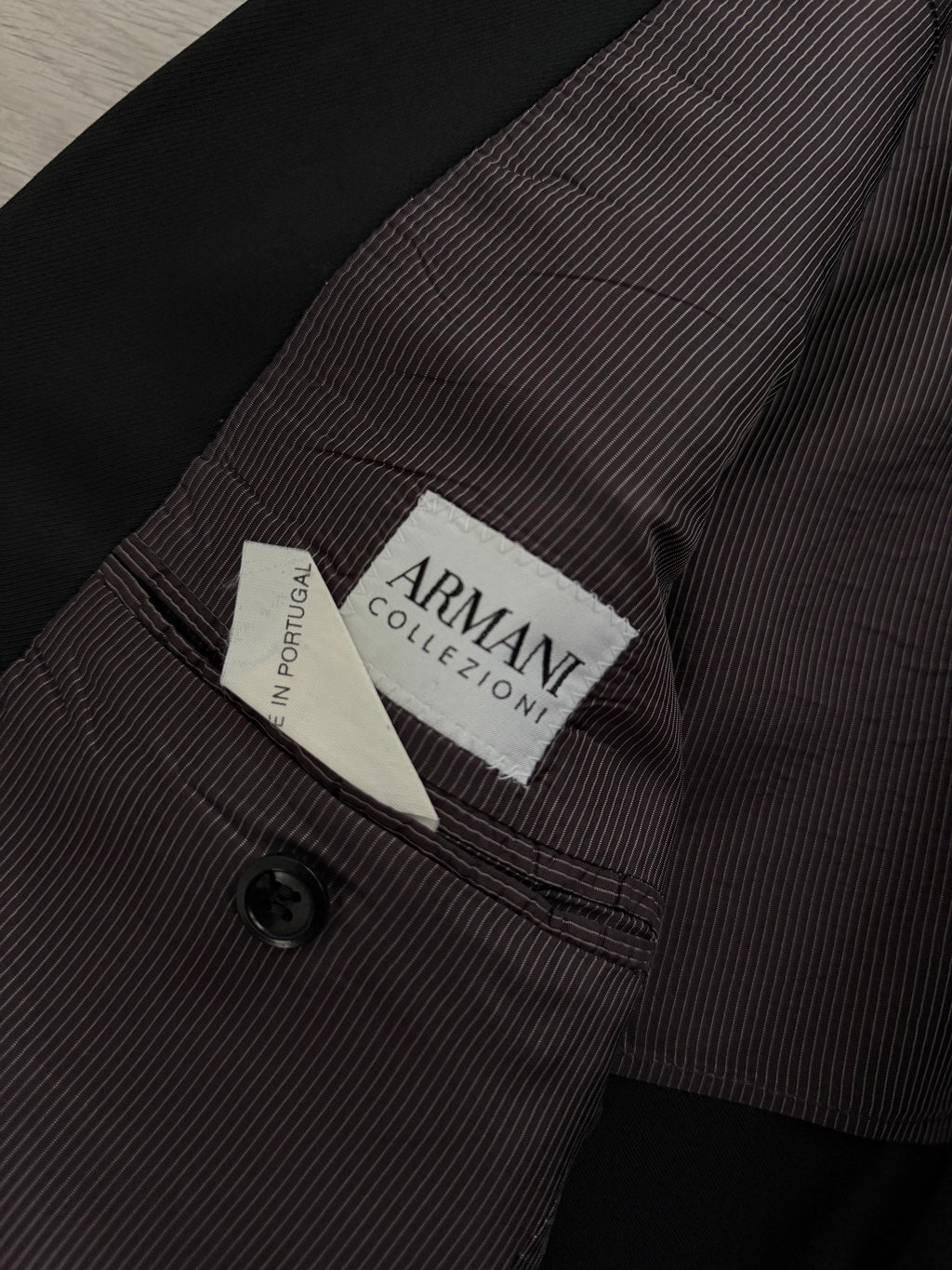Armani 1990s Wool Viscose 2B Black Suit - Size M Jacket / 34" Waist