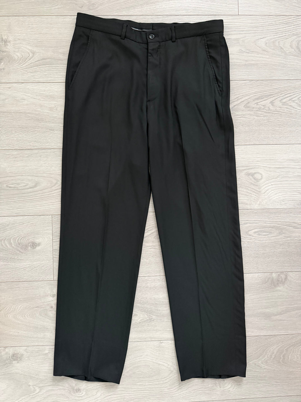 Armani 1990s Wool Viscose 2B Black Suit - Size M Jacket / 34" Waist