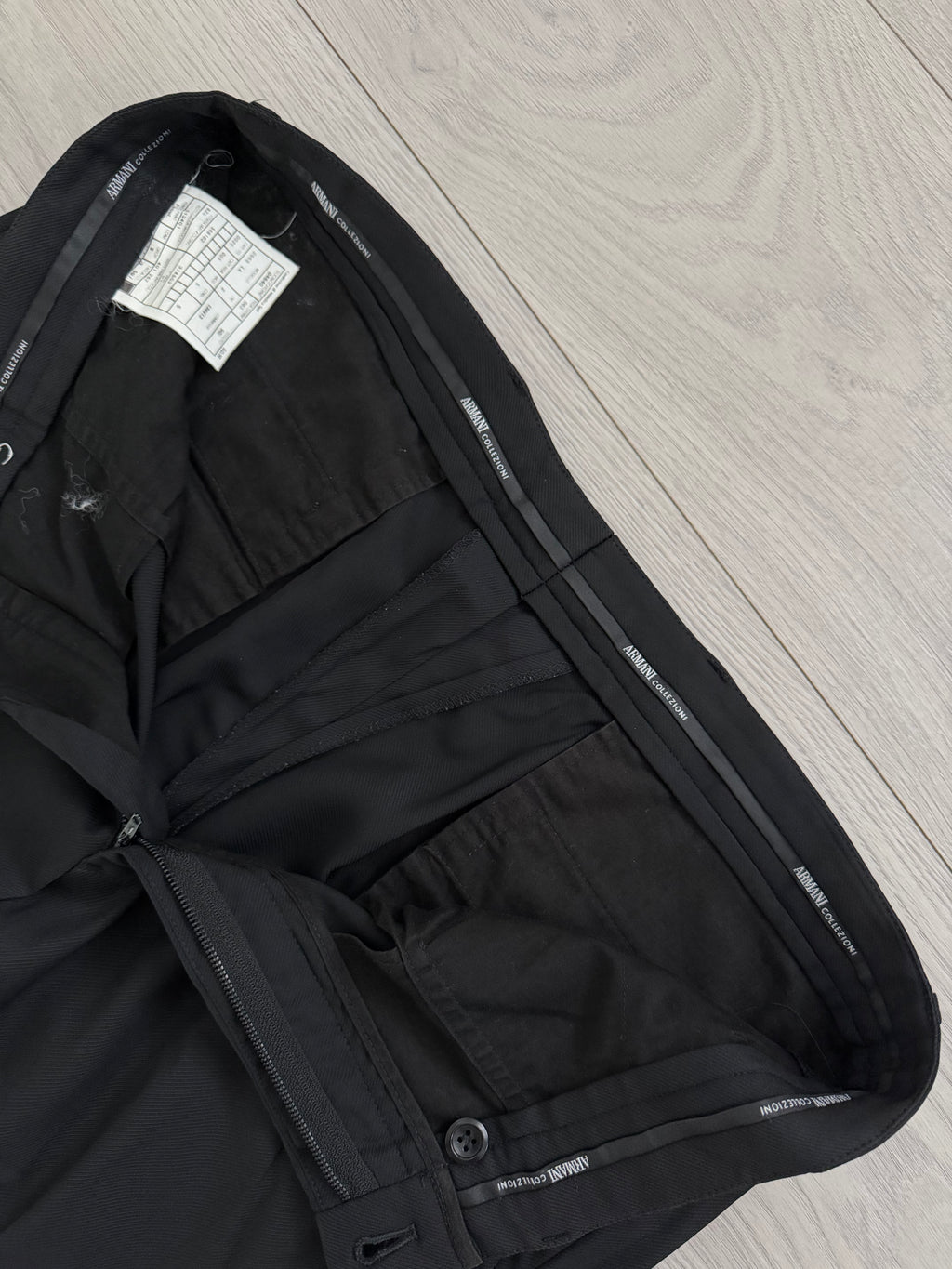 Armani 1990s Wool Viscose 2B Black Suit - Size M Jacket / 34" Waist