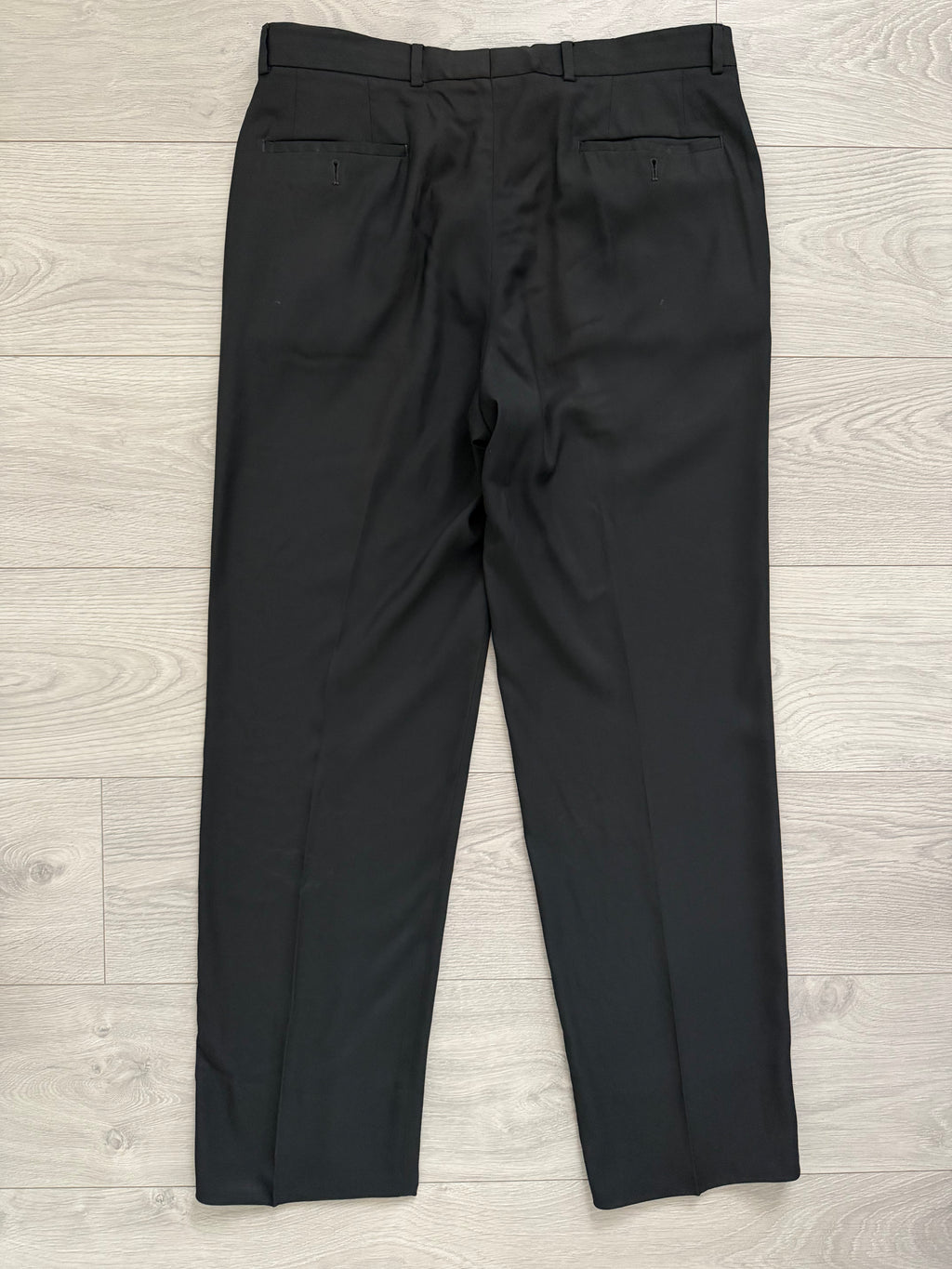 Armani 1990s Wool Viscose 2B Black Suit - Size M Jacket / 34" Waist