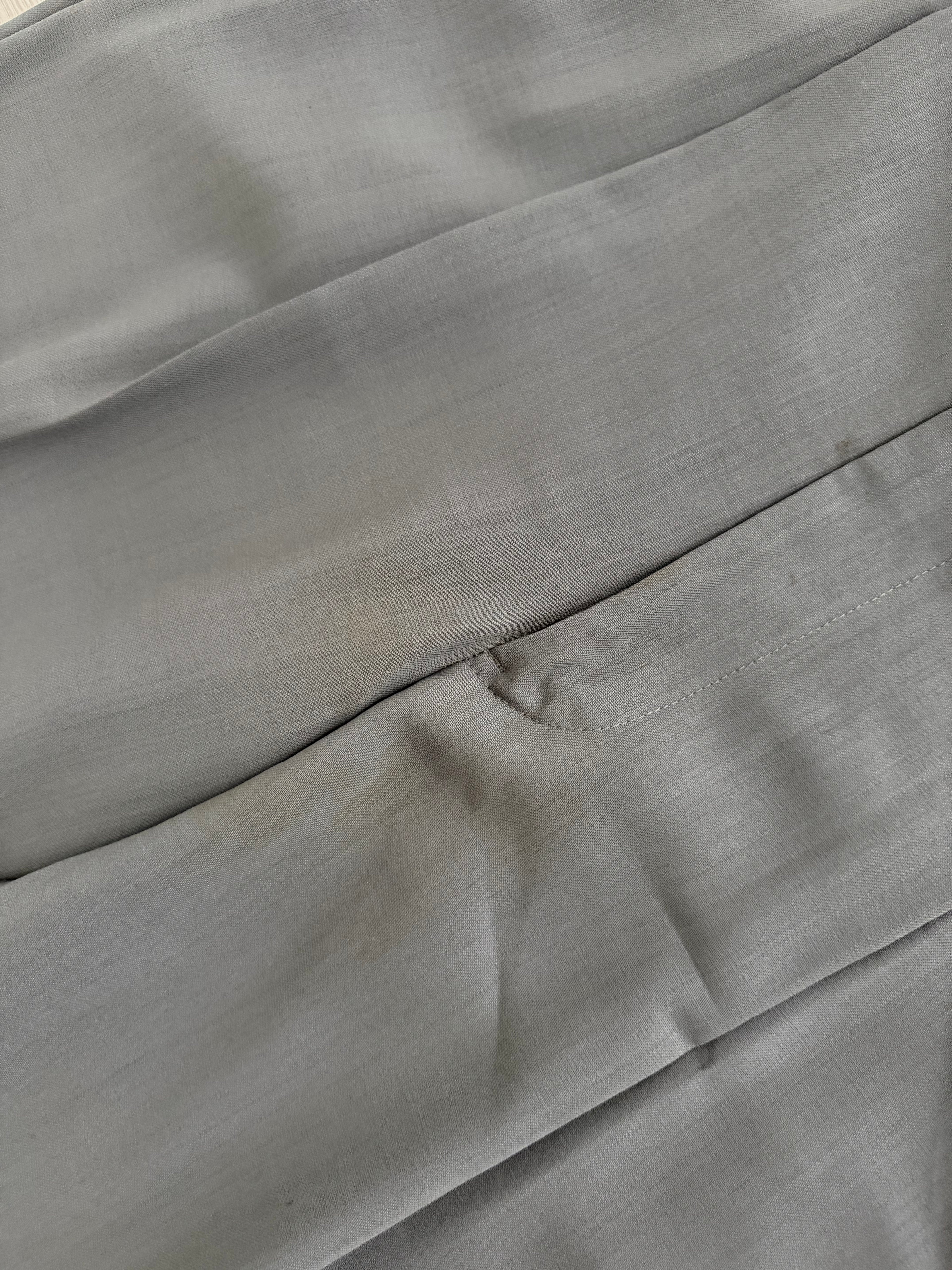 Armani 1990s Wool 2B Taupe Green Wool Pleated Suit - Size L Jacket / 34" Waist