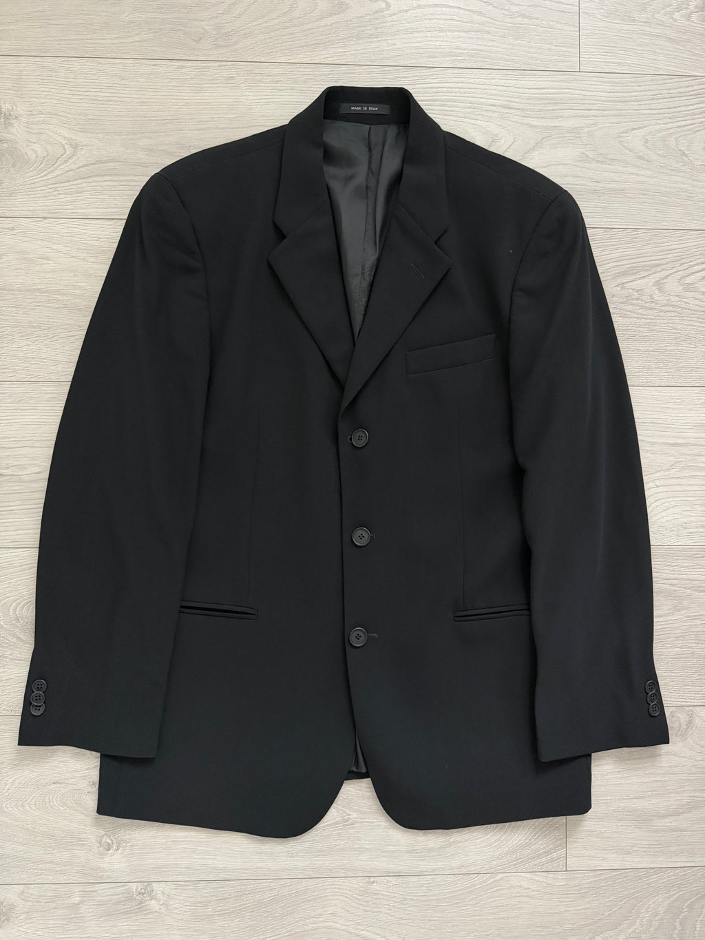 Emporio Armani 1990s 3B Draped Wool Suit - Size L Jacket / 34" Waist
