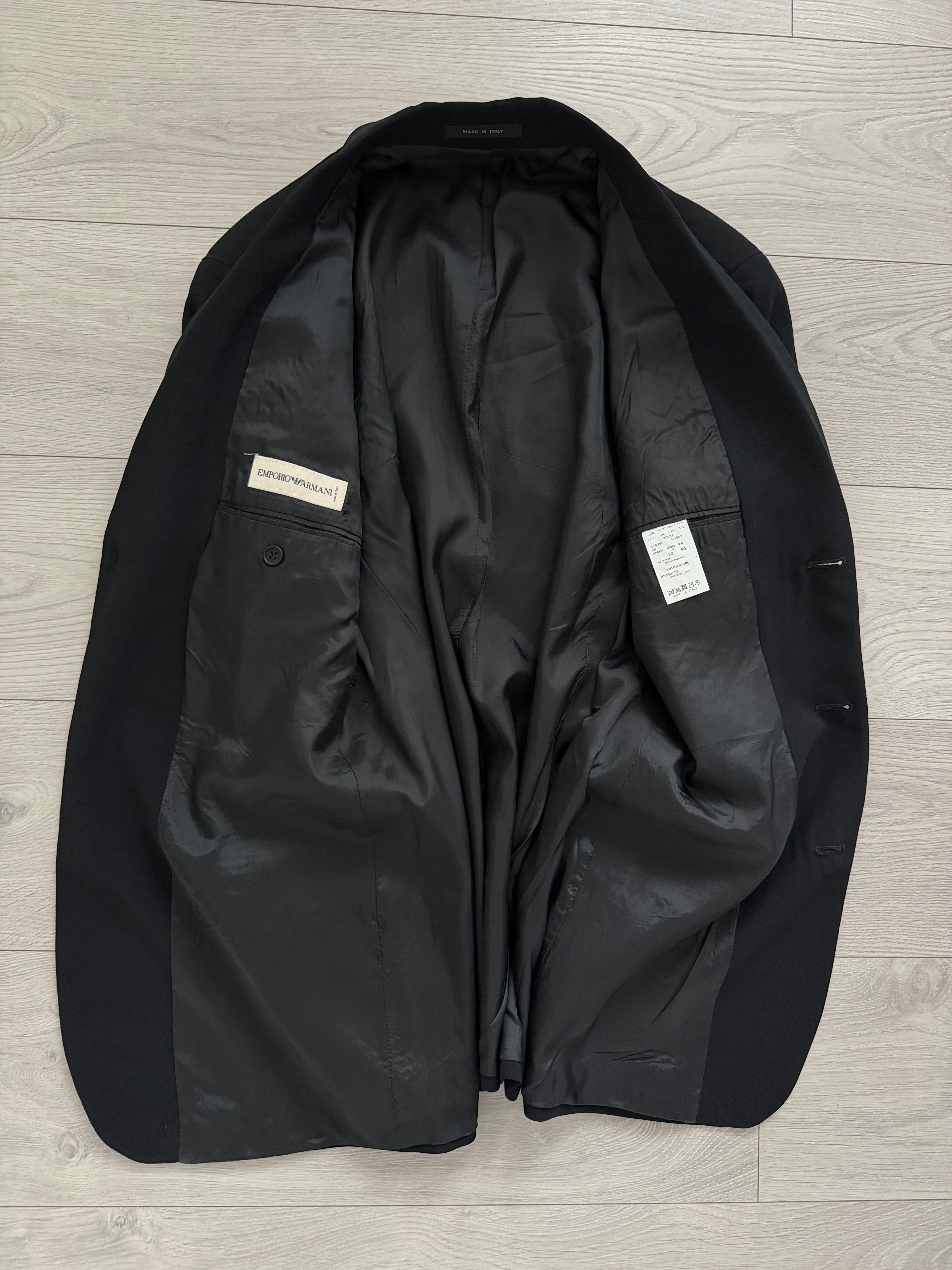 Emporio Armani 1990s 3B Draped Wool Suit - Size L Jacket / 34" Waist