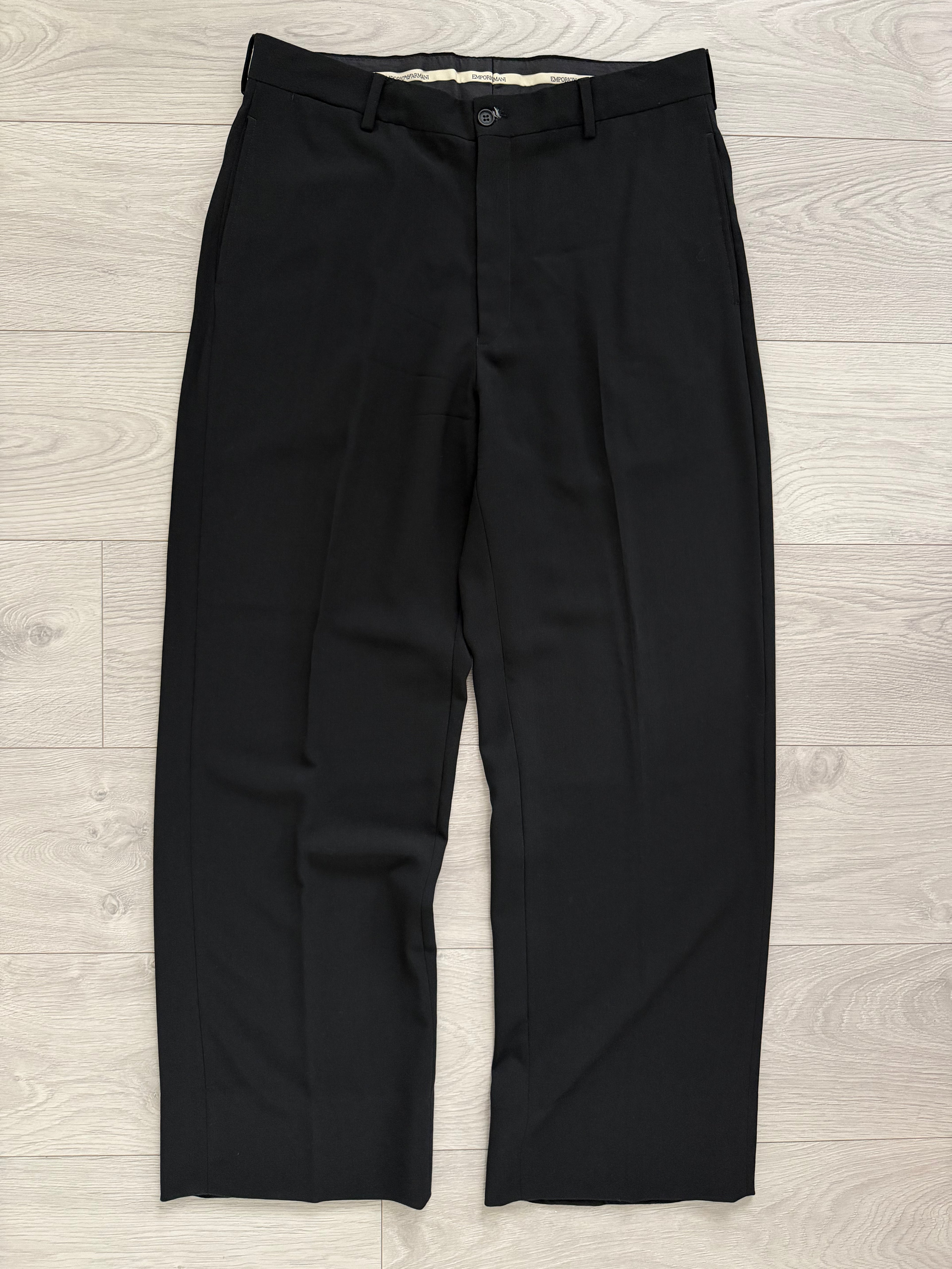 Emporio Armani 1990s 3B Draped Wool Suit - Size L Jacket / 34" Waist
