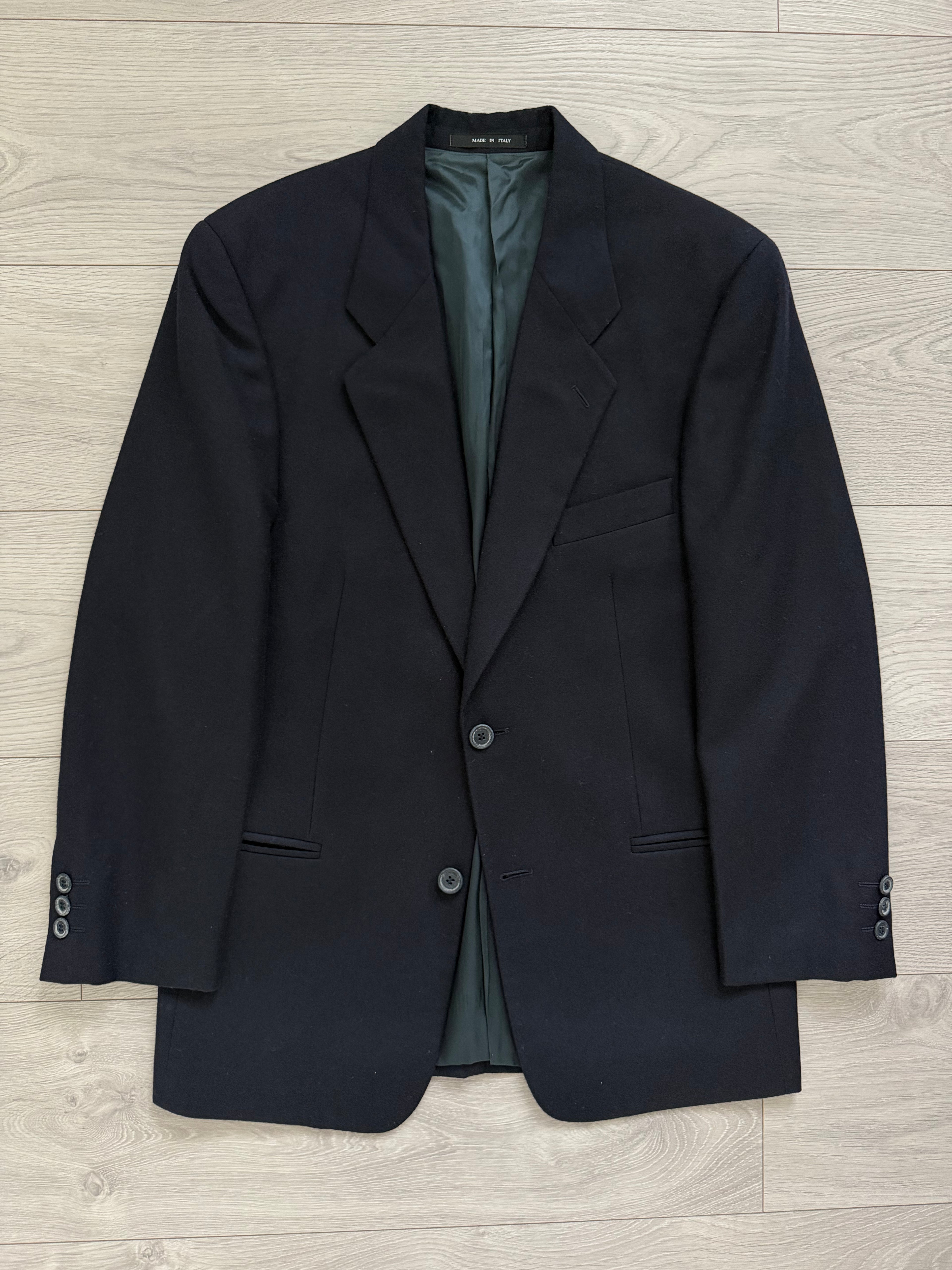 Emporio Armani 1992 2B Double Pleated Wool Suit Navy - Size XS Jacket / 28" Waist