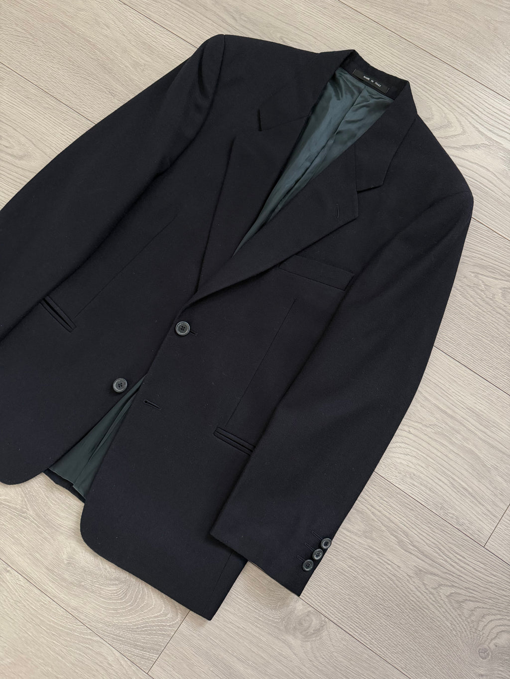 Emporio Armani 1992 2B Double Pleated Wool Suit Navy - Size XS Jacket / 28" Waist