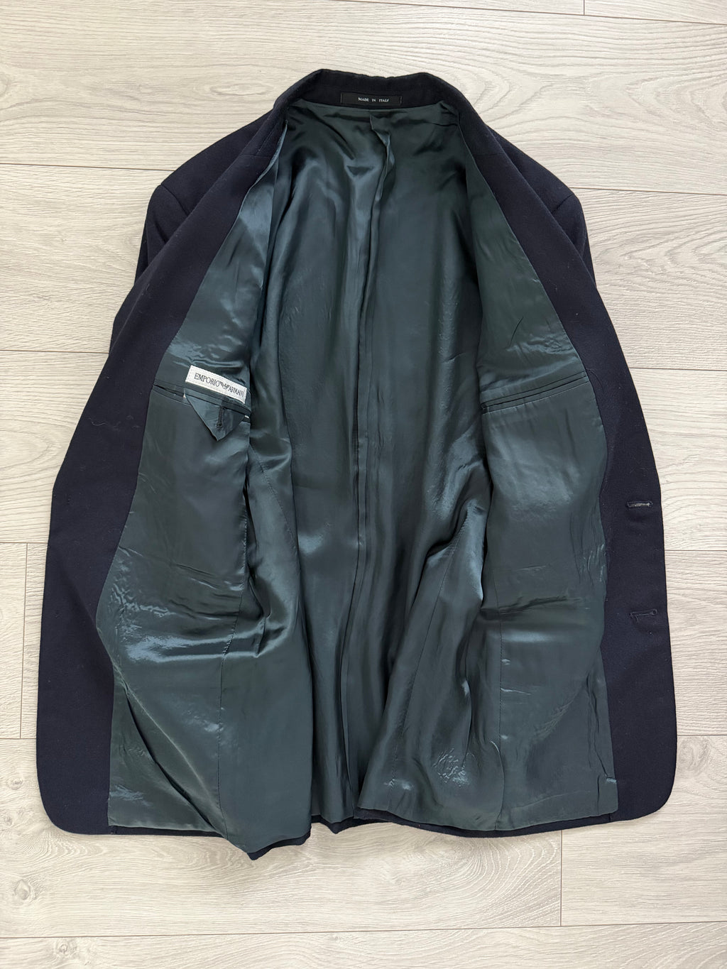 Emporio Armani 1992 2B Double Pleated Wool Suit Navy - Size XS Jacket / 28" Waist