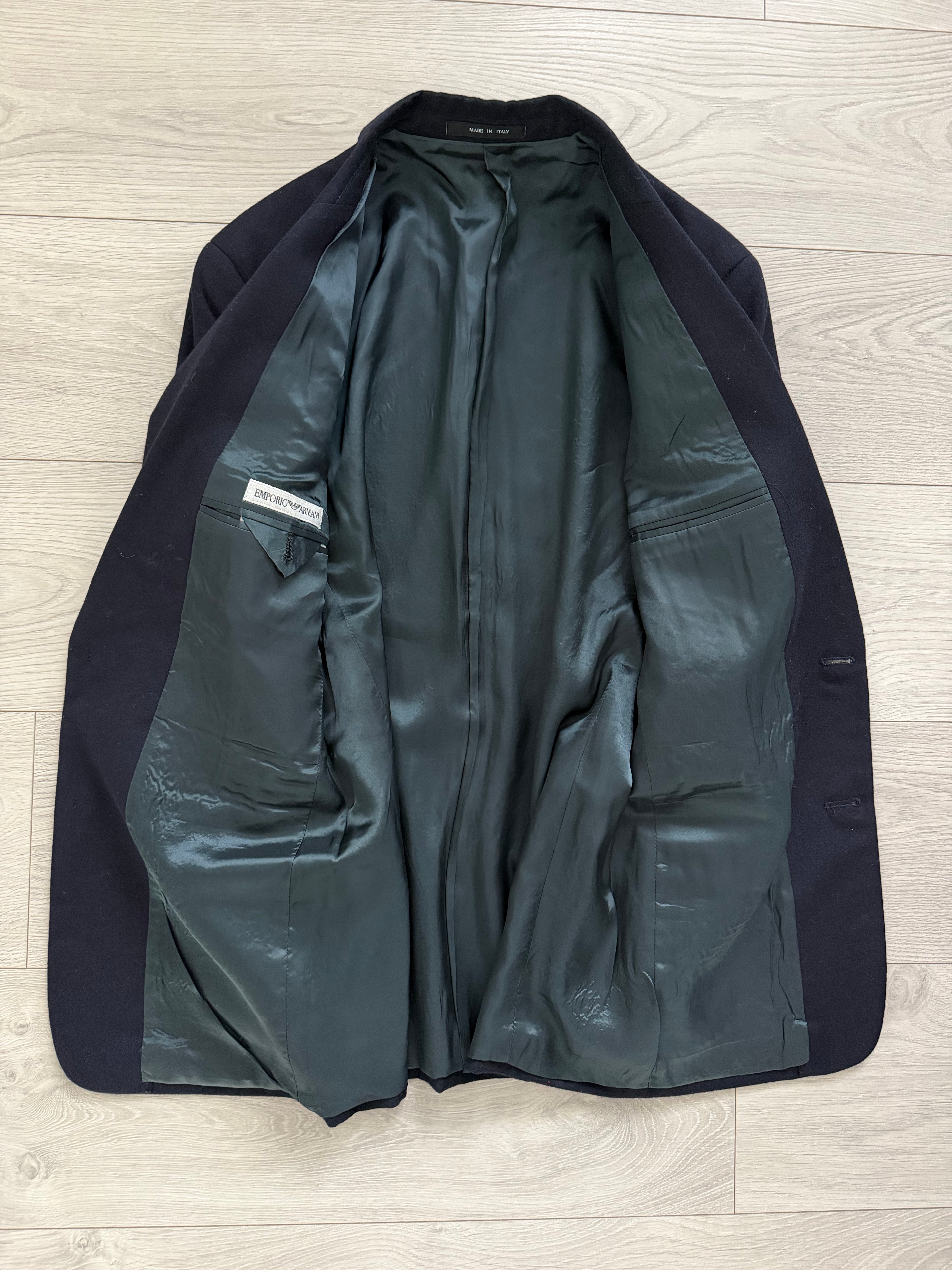 Emporio Armani 1992 2B Double Pleated Wool Suit Navy - Size XS Jacket / 28" Waist