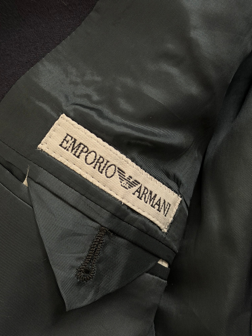 Emporio Armani 1992 2B Double Pleated Wool Suit Navy - Size XS Jacket / 28" Waist