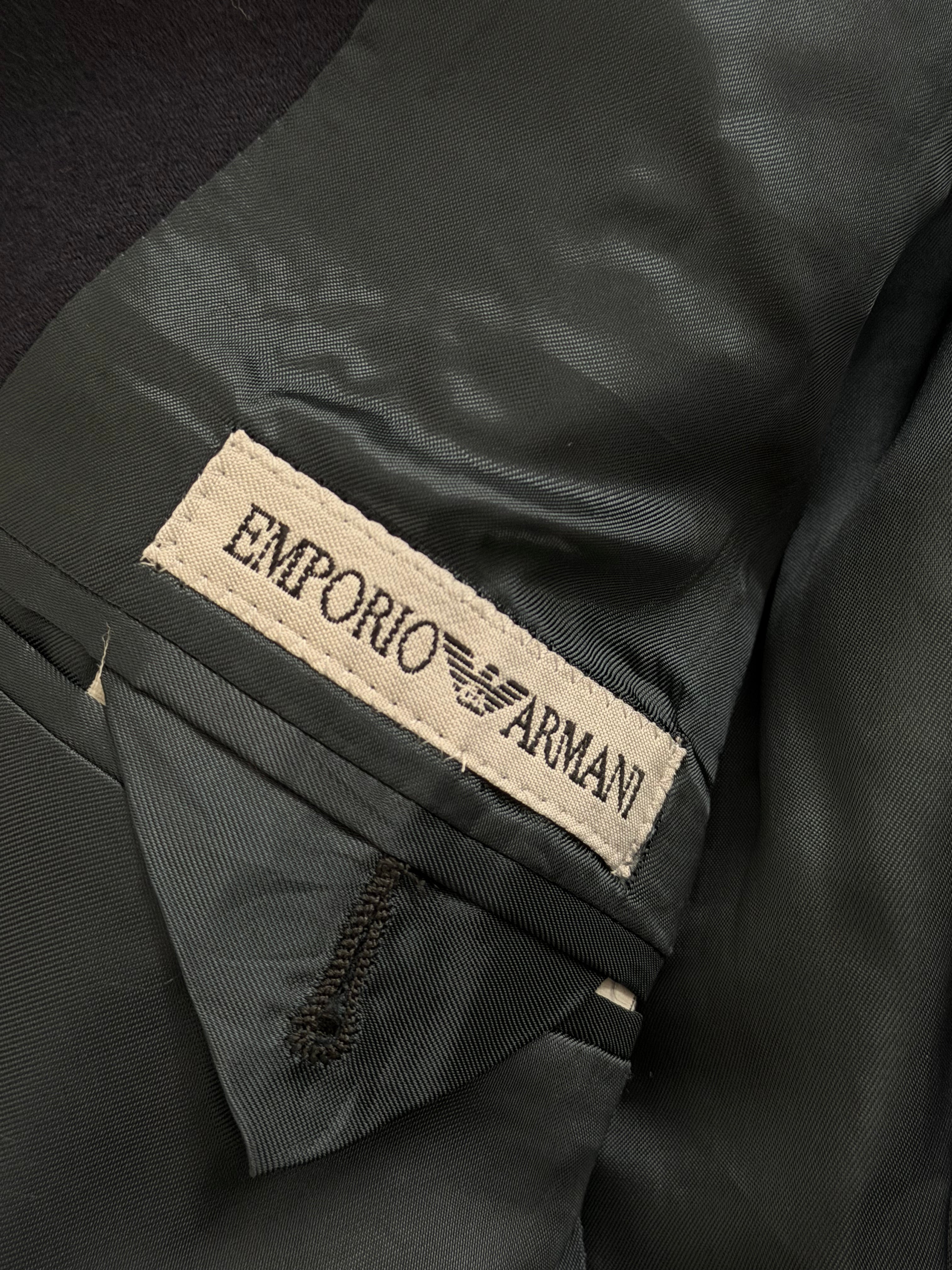 Emporio Armani 1992 2B Double Pleated Wool Suit Navy - Size XS Jacket / 28" Waist