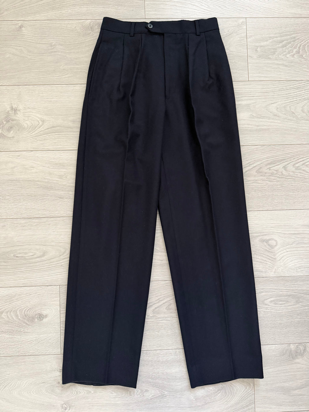 Emporio Armani 1992 2B Double Pleated Wool Suit Navy - Size XS Jacket / 28" Waist