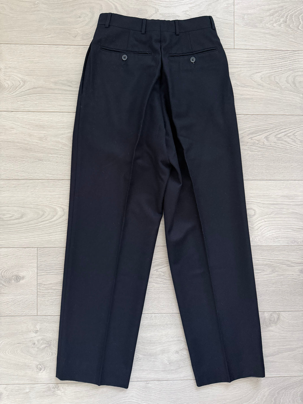 Emporio Armani 1992 2B Double Pleated Wool Suit Navy - Size XS Jacket / 28" Waist