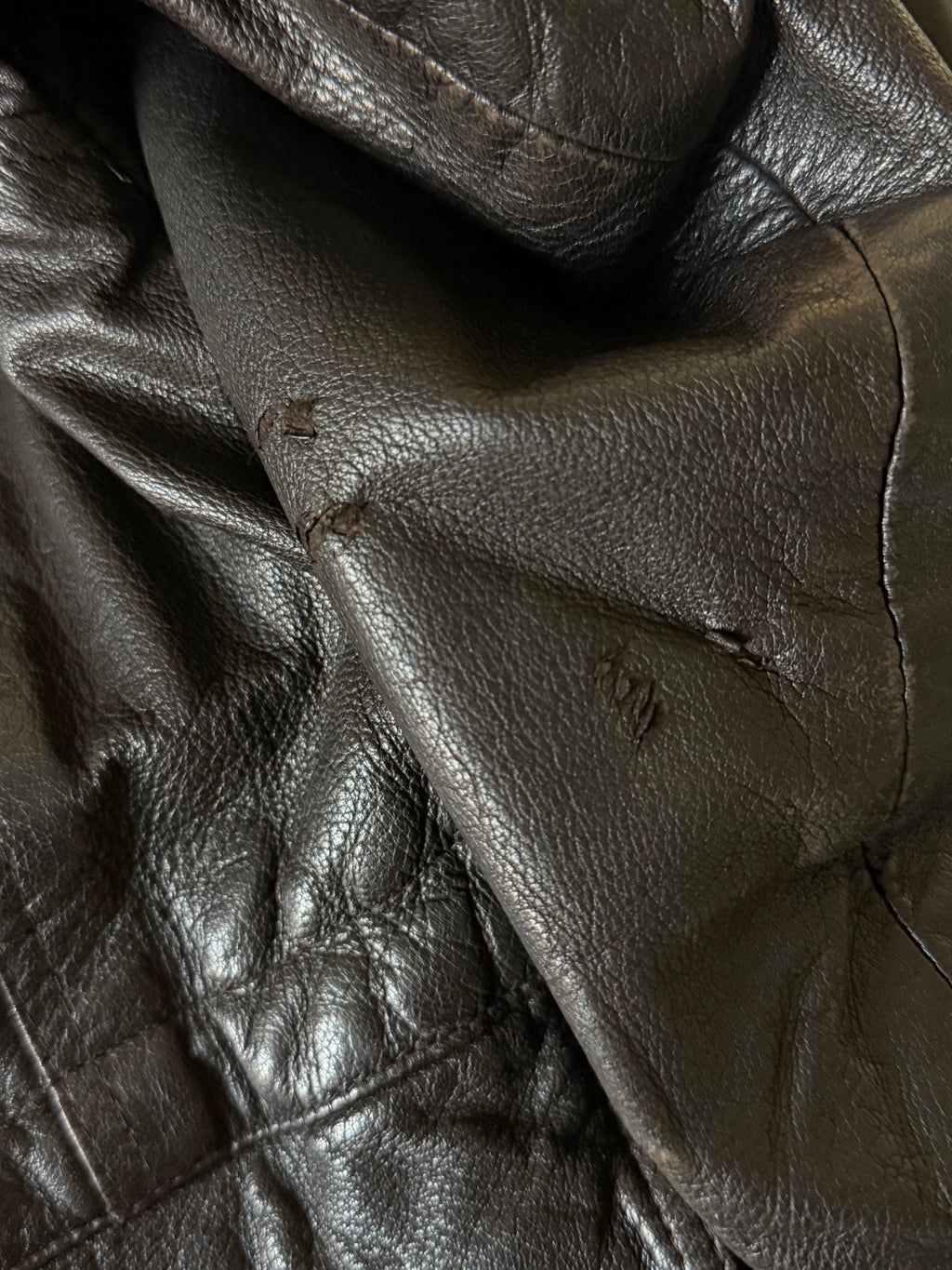 Hugo Boss 1980s Leather Military Field Jacket - Size L