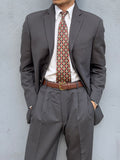 Hugo Boss 1990s 4B Pleated Wool Suit Grey - Size L Jacket / 33" Waist