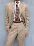 Hugo Boss 1990s 3B Linen Suit - Size XL Jacket / 35" Waist