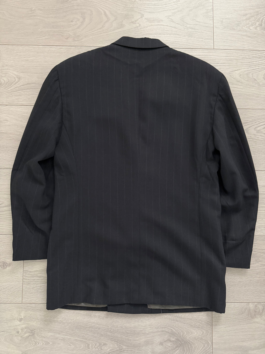 Emporio Armani 1990s Peaked Lapel Double Breasted Wool Sport Jacket Blazer Navy - Size M