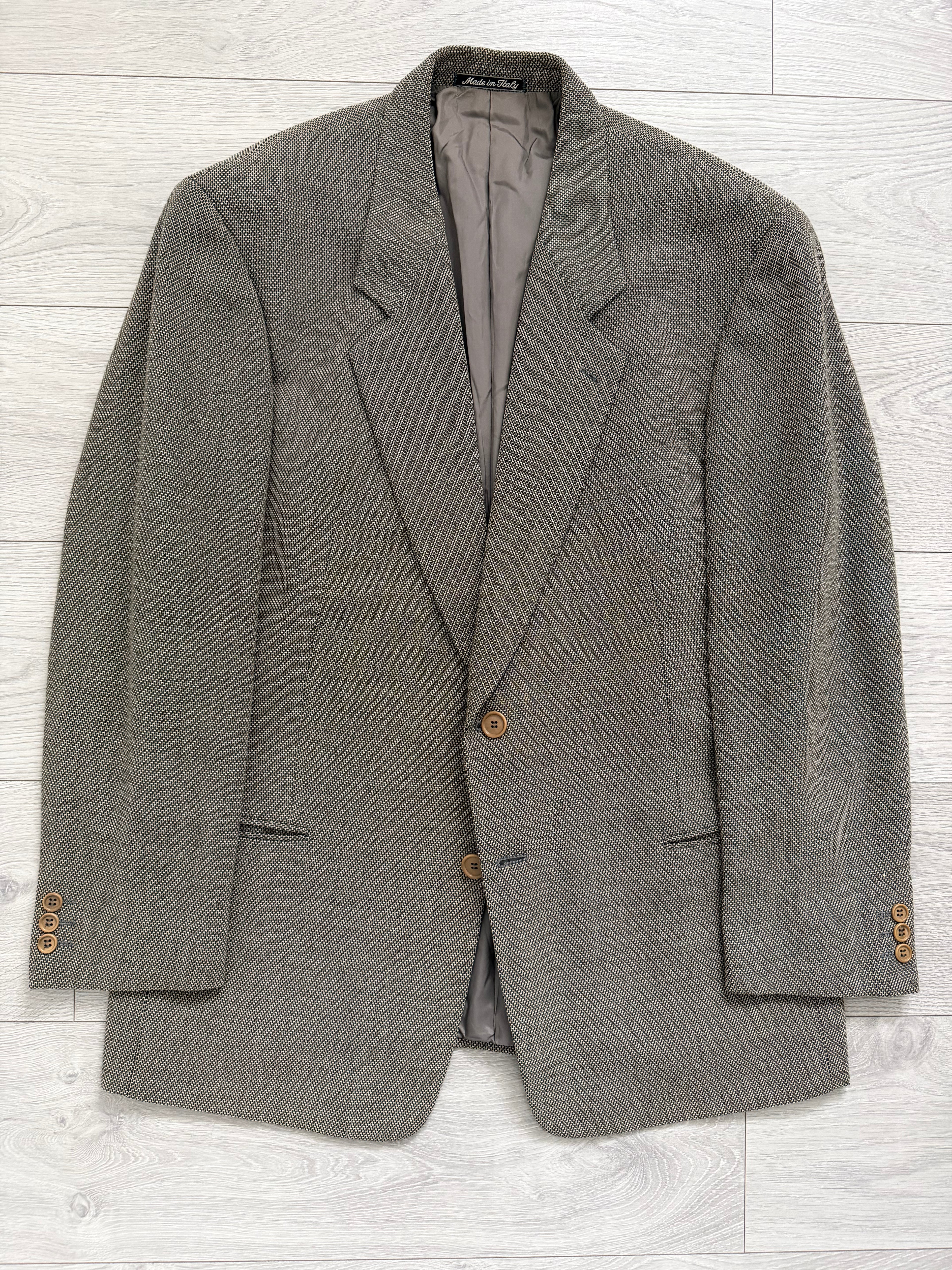 Giorgio Armani 1990s 2B Textured Cotton Wool Sport Jacket Blazer - Size XL