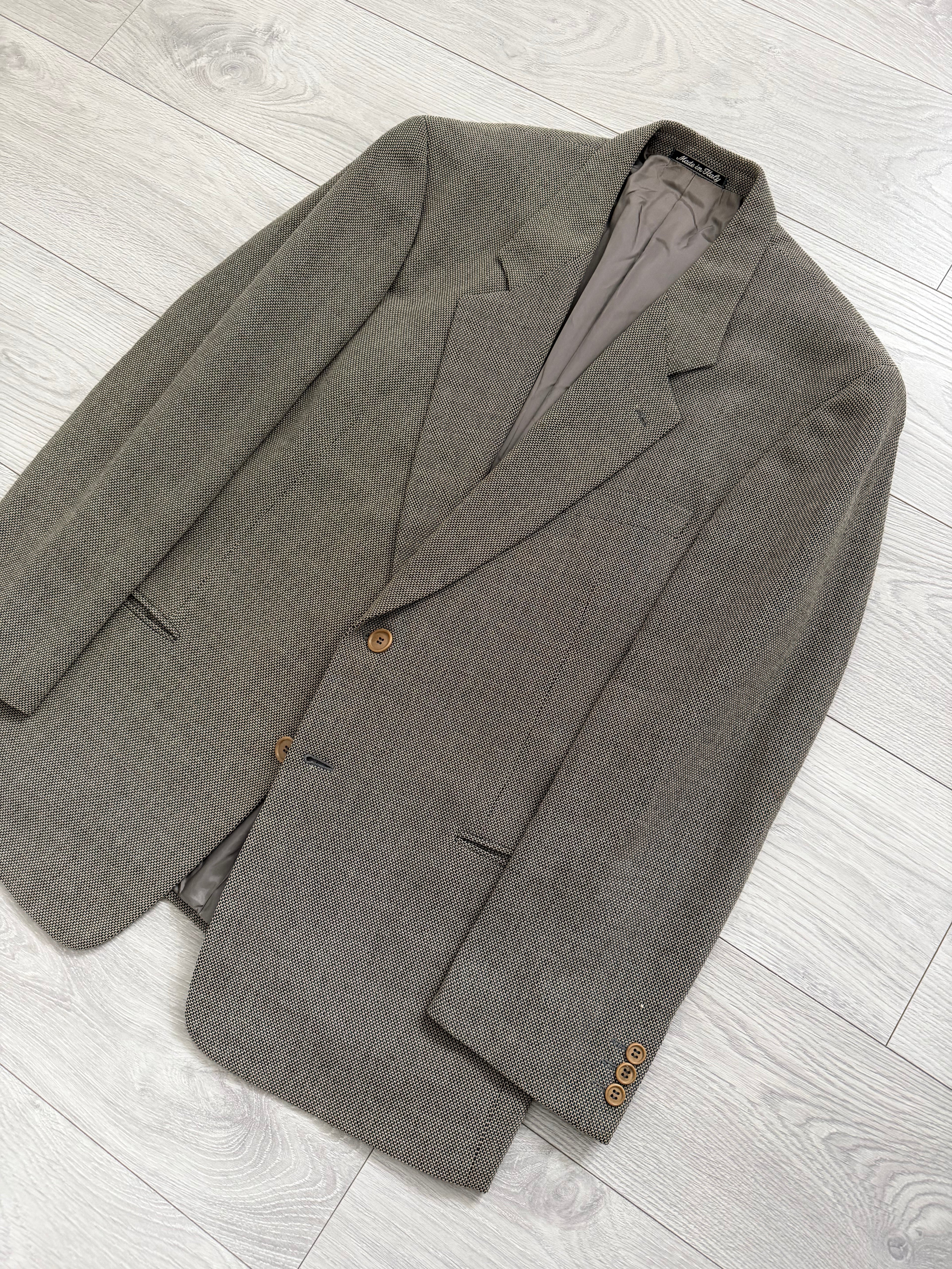Giorgio Armani 1990s 2B Textured Cotton Wool Sport Jacket Blazer - Size XL