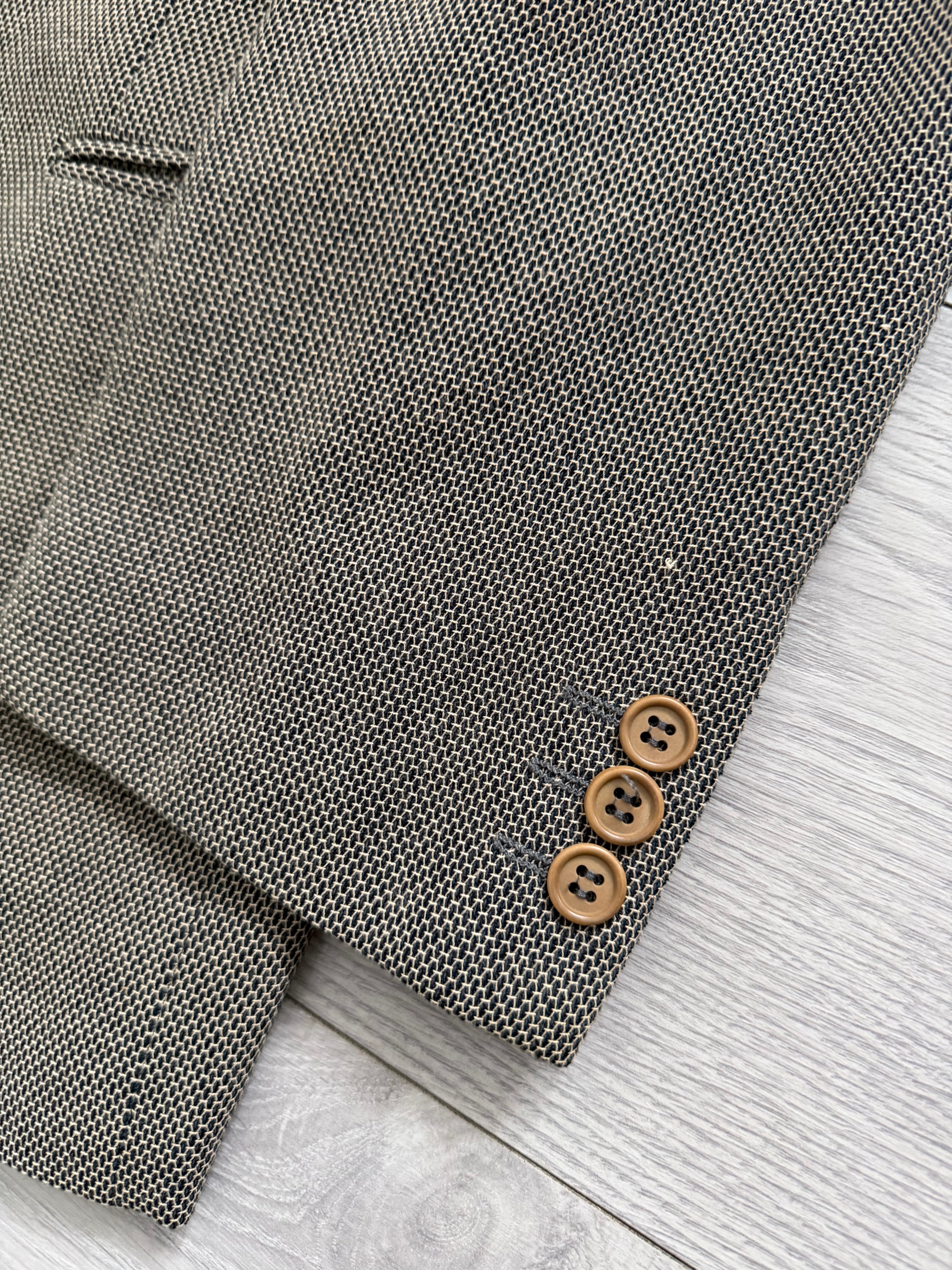 Giorgio Armani 1990s 2B Textured Cotton Wool Sport Jacket Blazer - Size XL