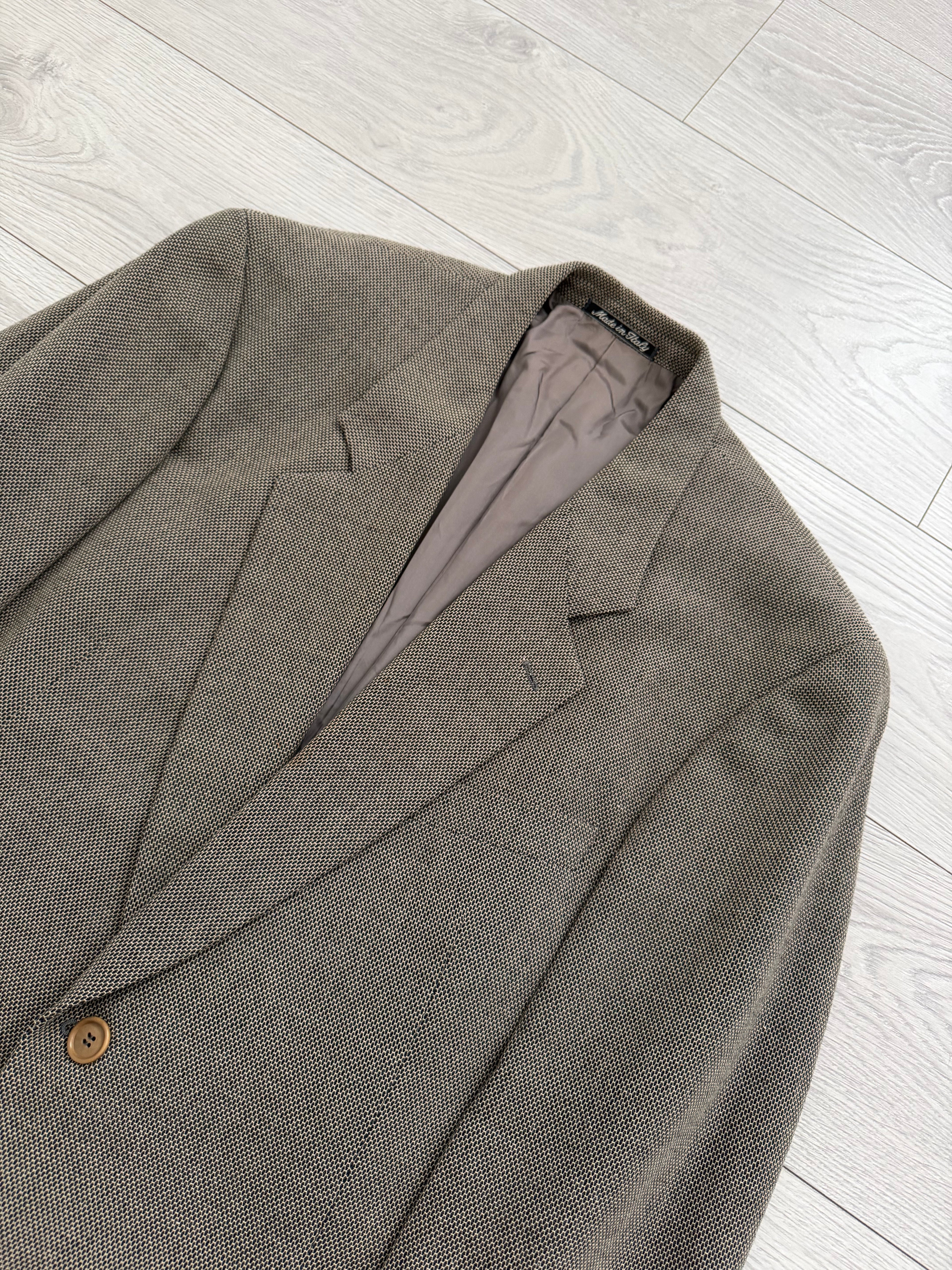 Giorgio Armani 1990s 2B Textured Cotton Wool Sport Jacket Blazer - Size XL