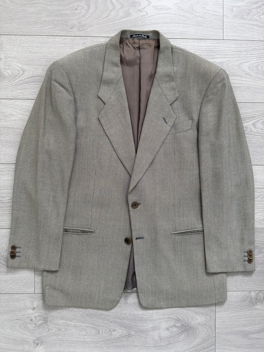 Giorgio Armani 1990s 2B Textured Wool Silk Sport Jacket Blazer - Size M