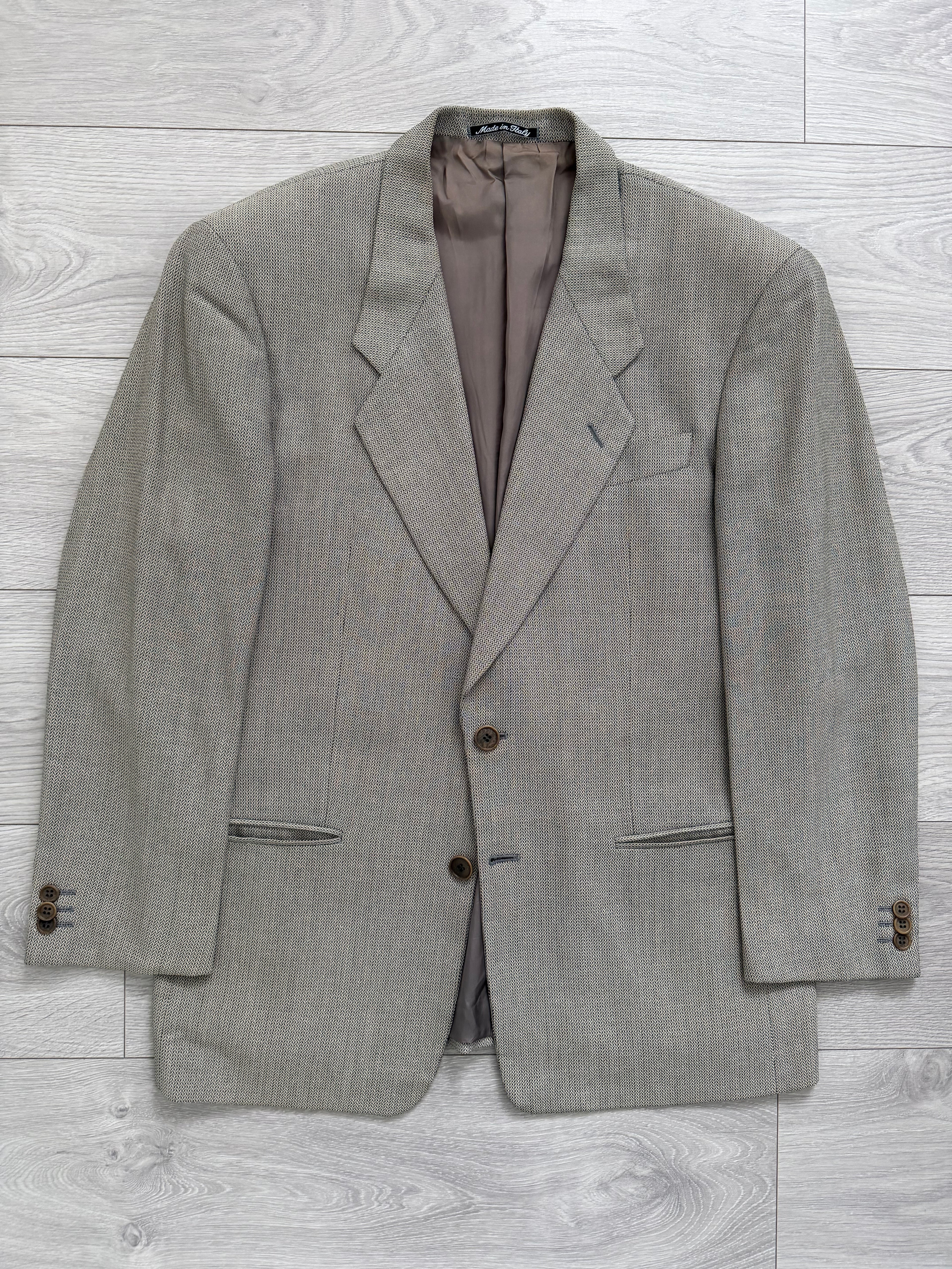 Giorgio Armani 1990s 2B Textured Wool Silk Sport Jacket Blazer - Size M
