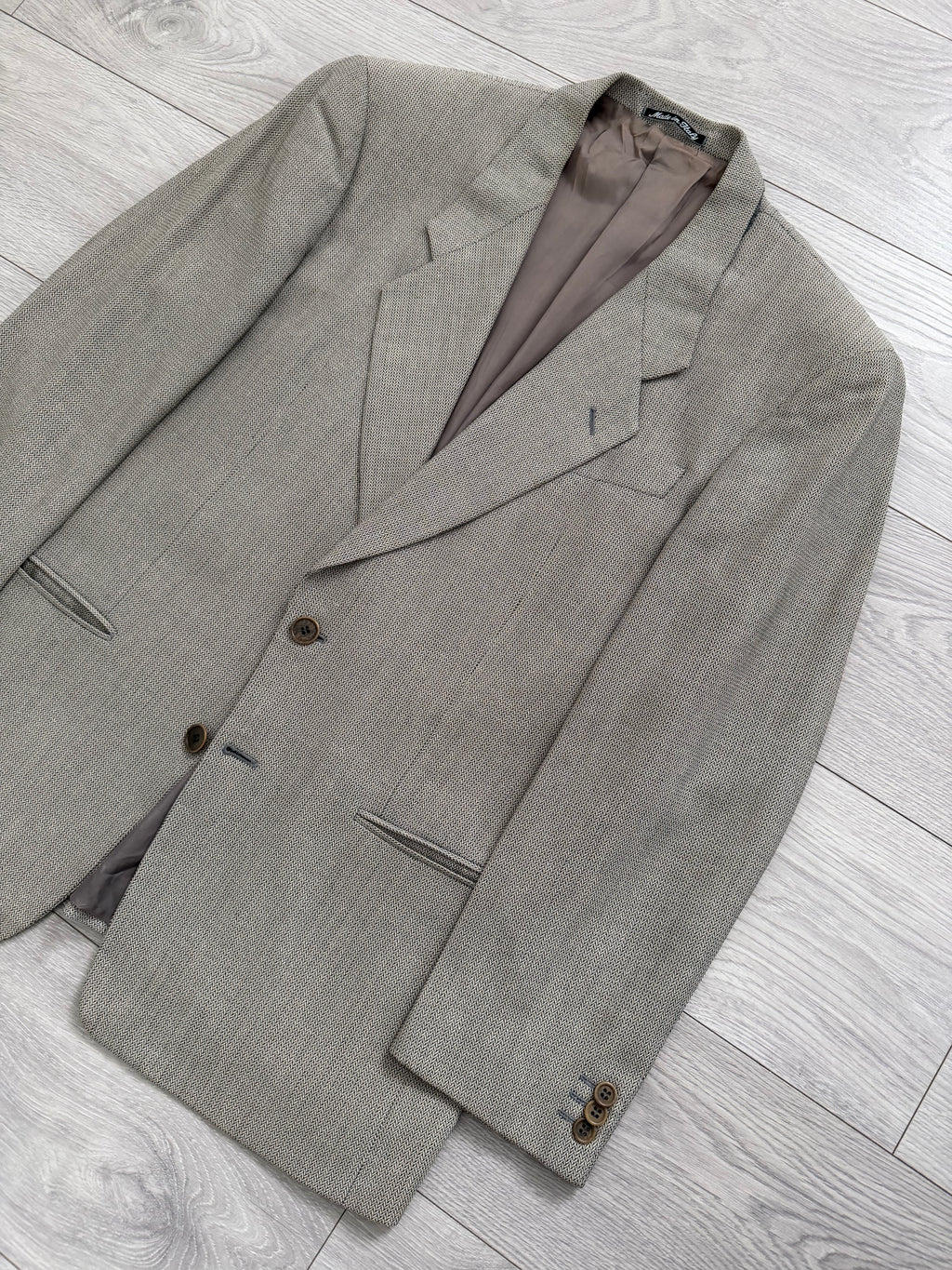 Giorgio Armani 1990s 2B Textured Wool Silk Sport Jacket Blazer - Size M