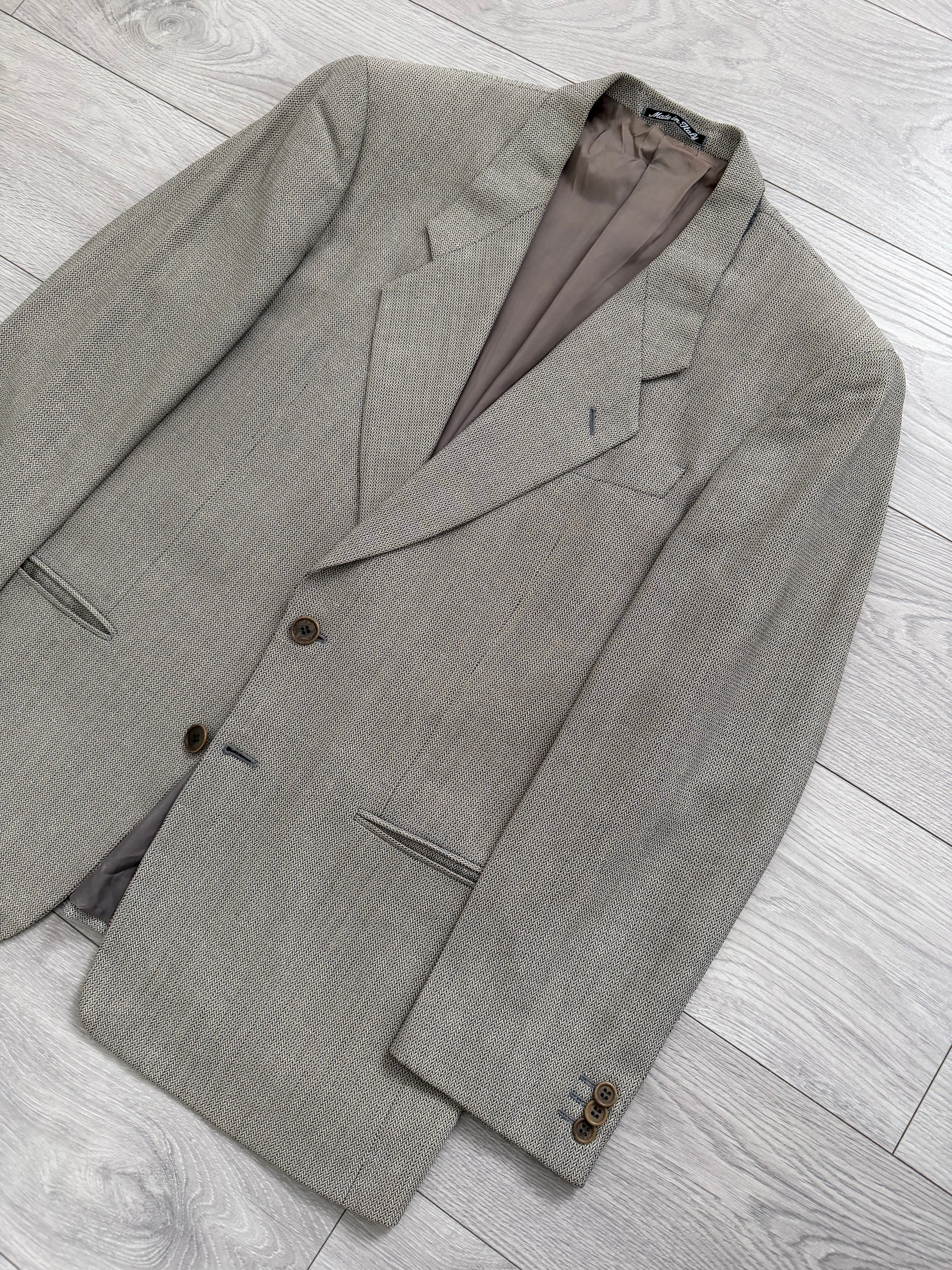 Giorgio Armani 1990s 2B Textured Wool Silk Sport Jacket Blazer - Size M