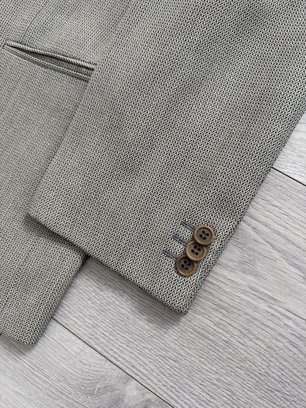 Giorgio Armani 1990s 2B Textured Wool Silk Sport Jacket Blazer - Size M