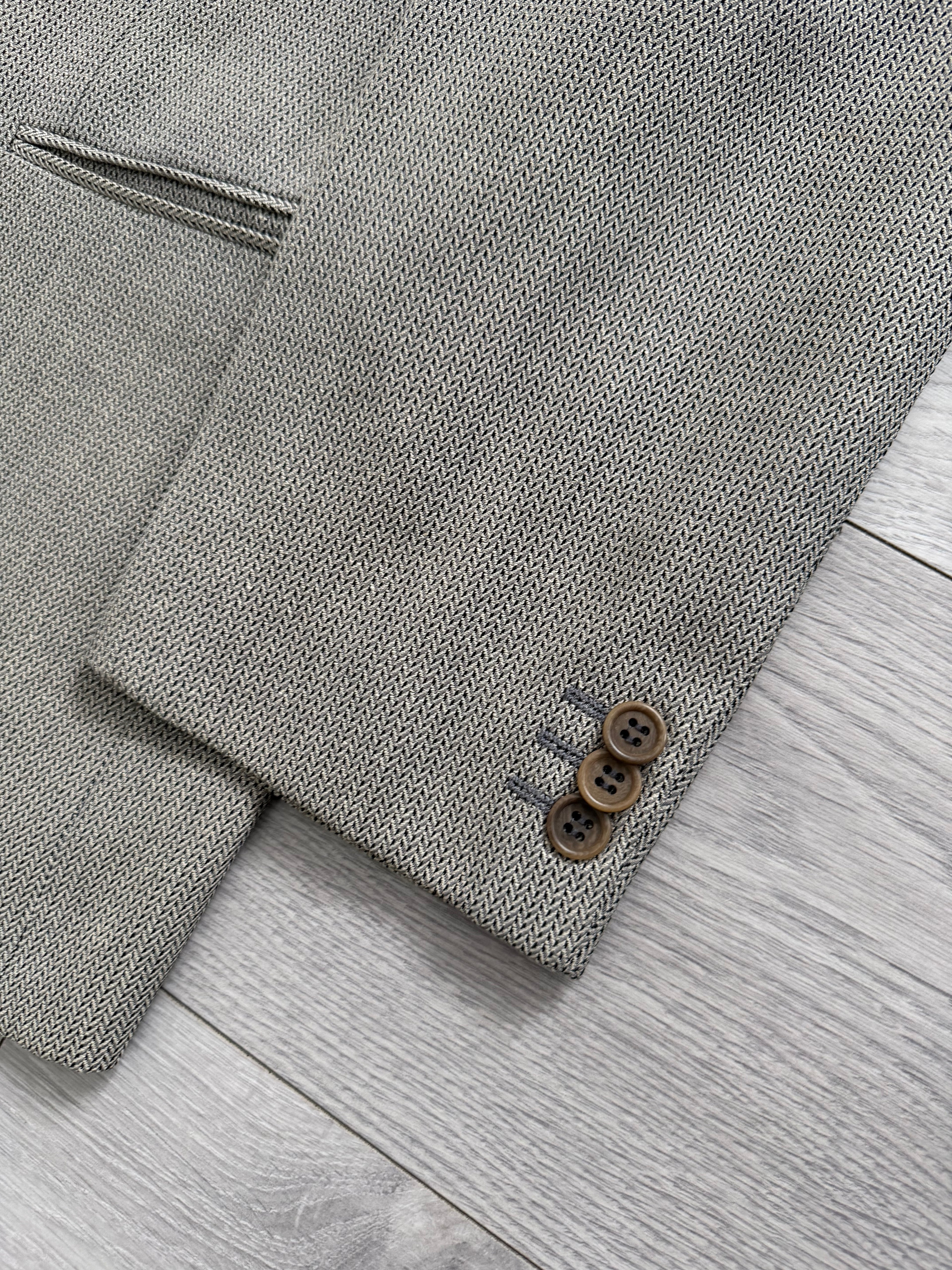 Giorgio Armani 1990s 2B Textured Wool Silk Sport Jacket Blazer - Size M