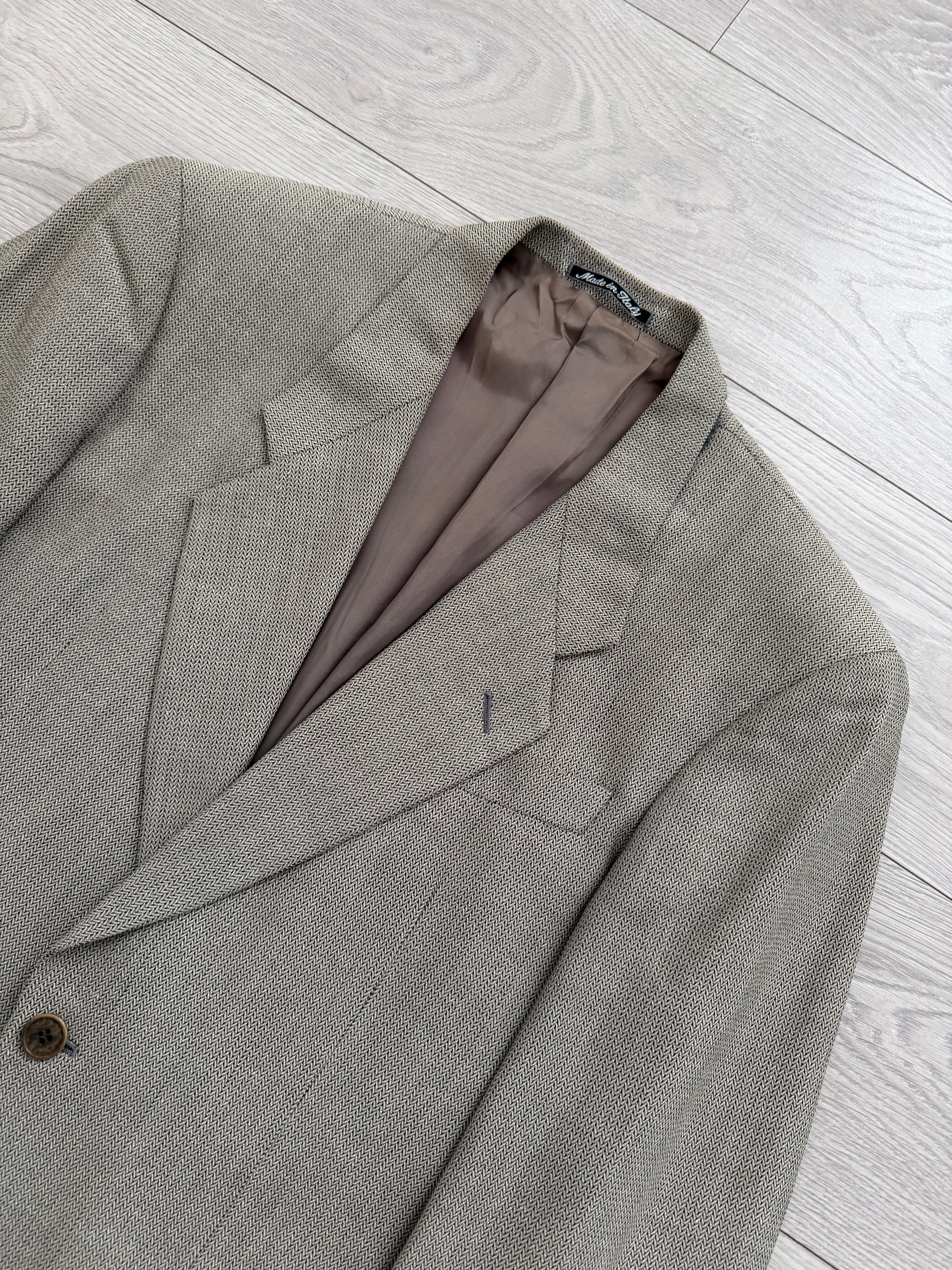 Giorgio Armani 1990s 2B Textured Wool Silk Sport Jacket Blazer - Size M