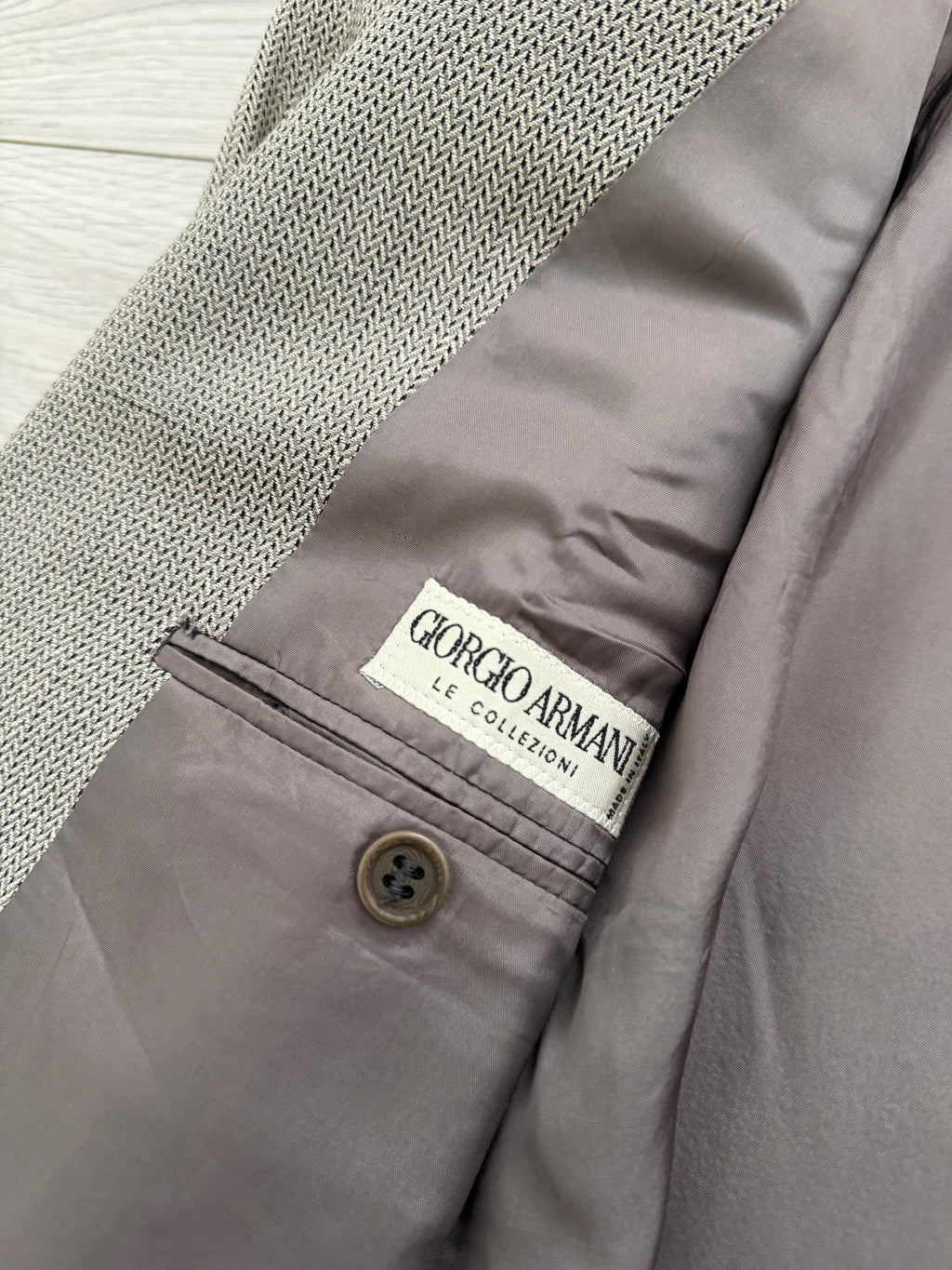Giorgio Armani 1990s 2B Textured Wool Silk Sport Jacket Blazer - Size M