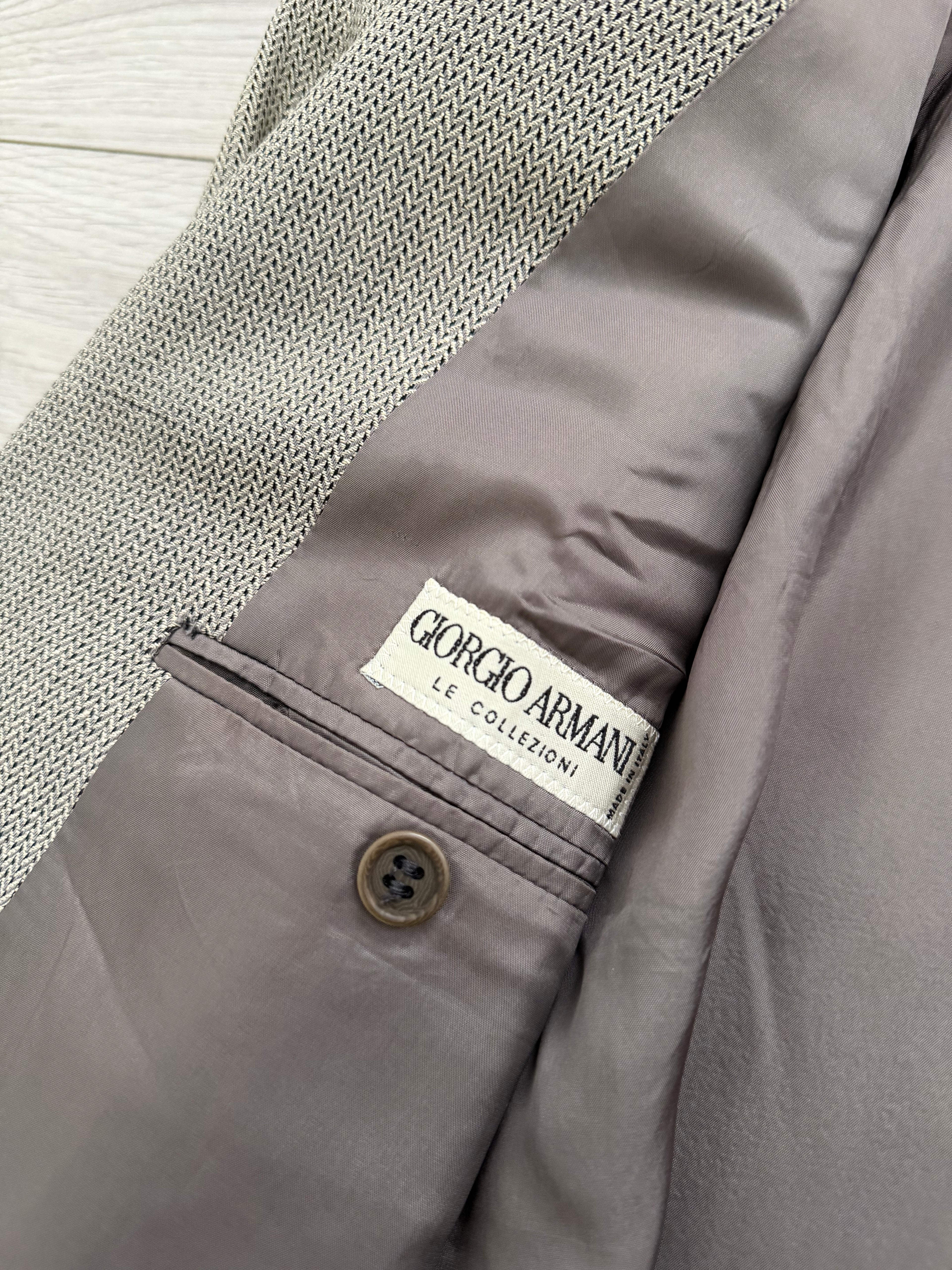 Giorgio Armani 1990s 2B Textured Wool Silk Sport Jacket Blazer - Size M
