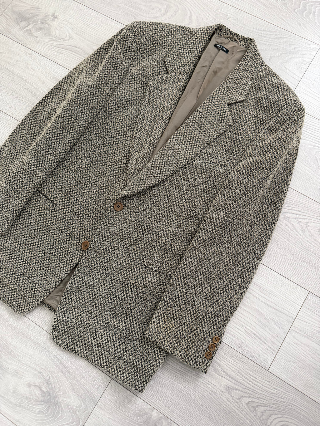 Giorgio Armani Black Label 1990s 2B Textured Wool Blend Sport Jacket Blazer - Size L